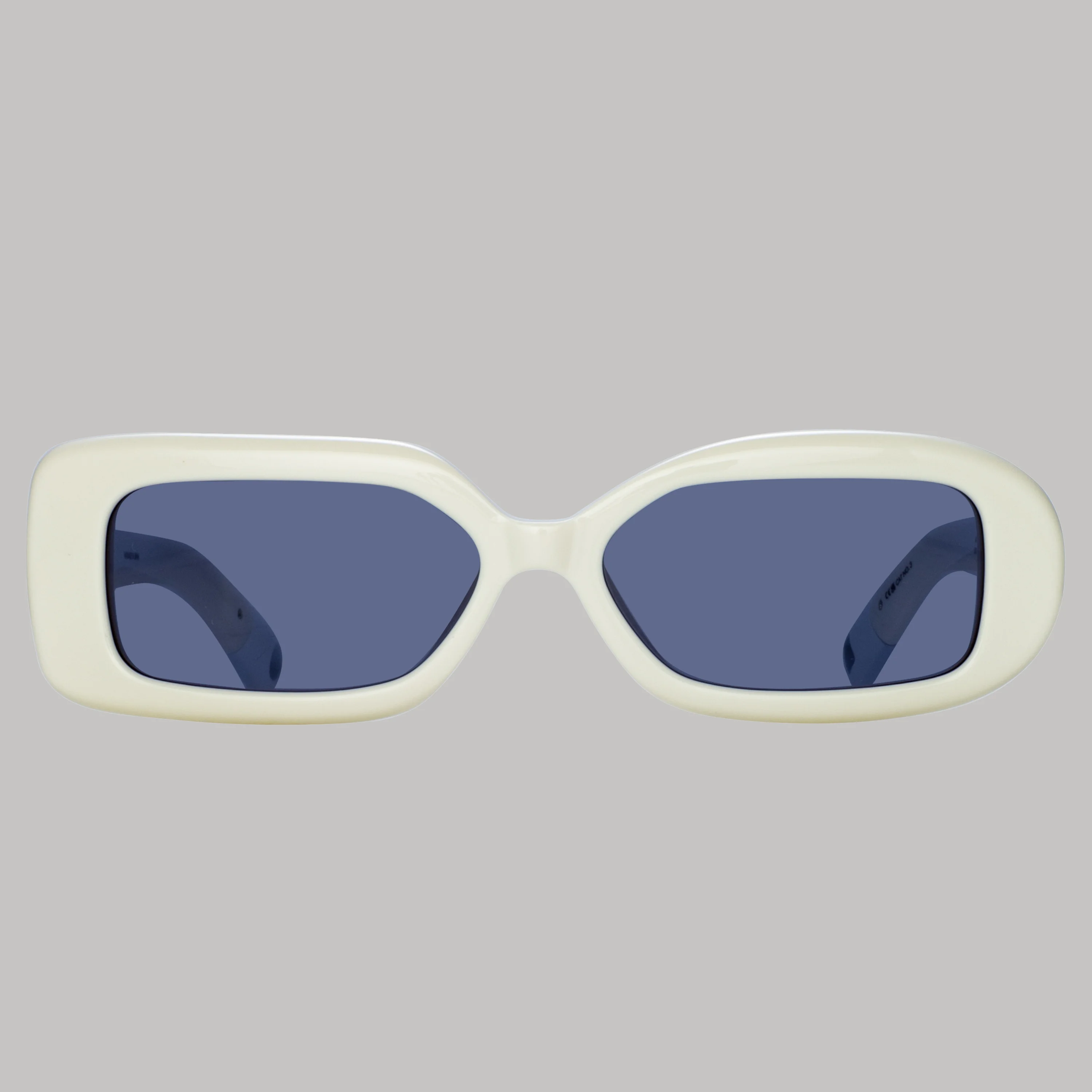 Rond Rectangular Sunglasses in White - 1