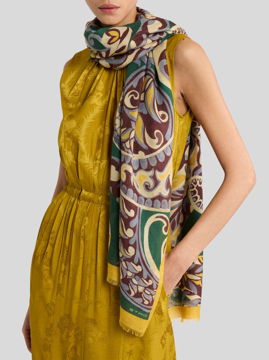 FLORAL PAISLEY SCARF - 2