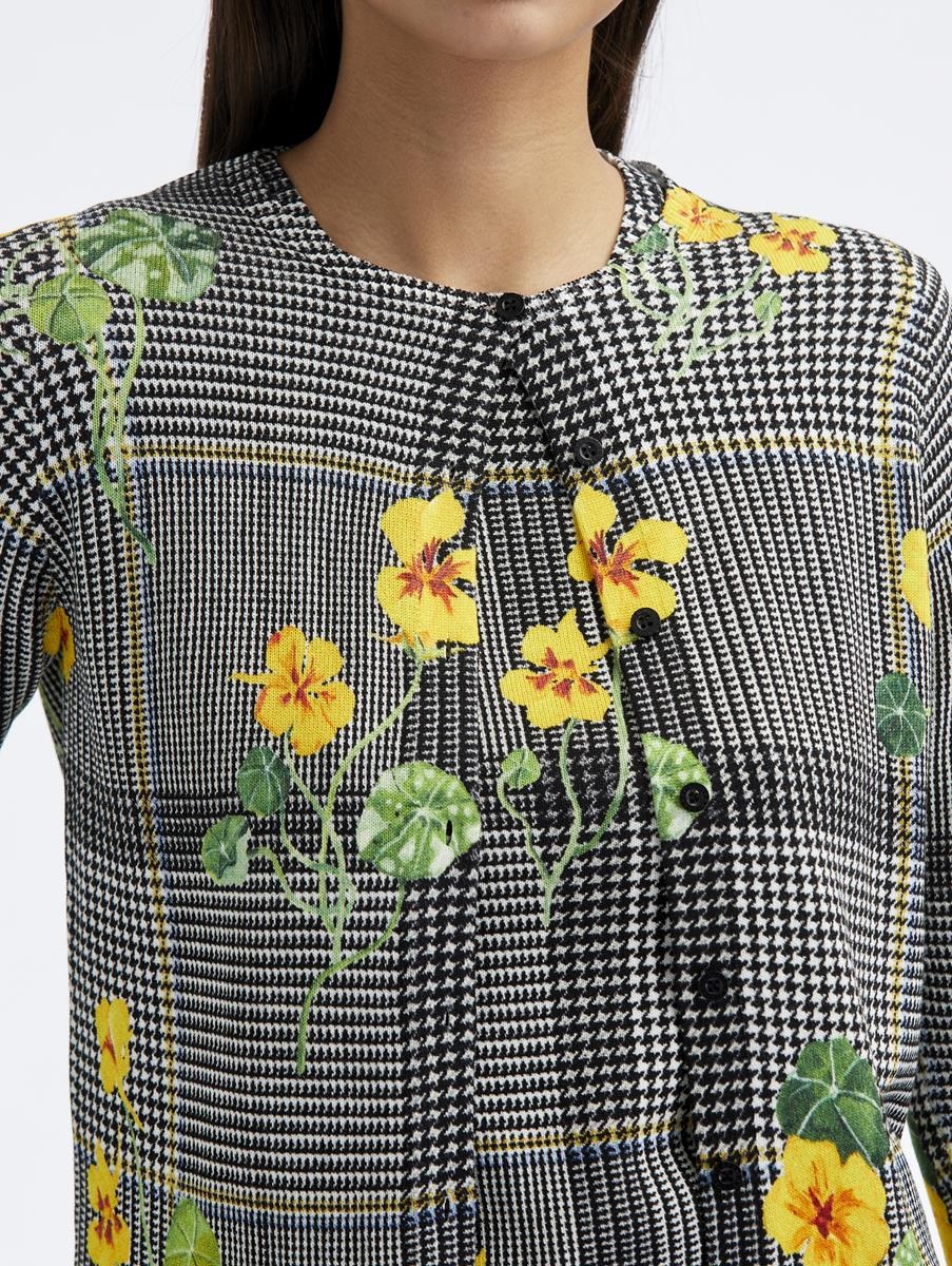 NASTURTIUM PLAID PRINTED CARDIGAN - 4