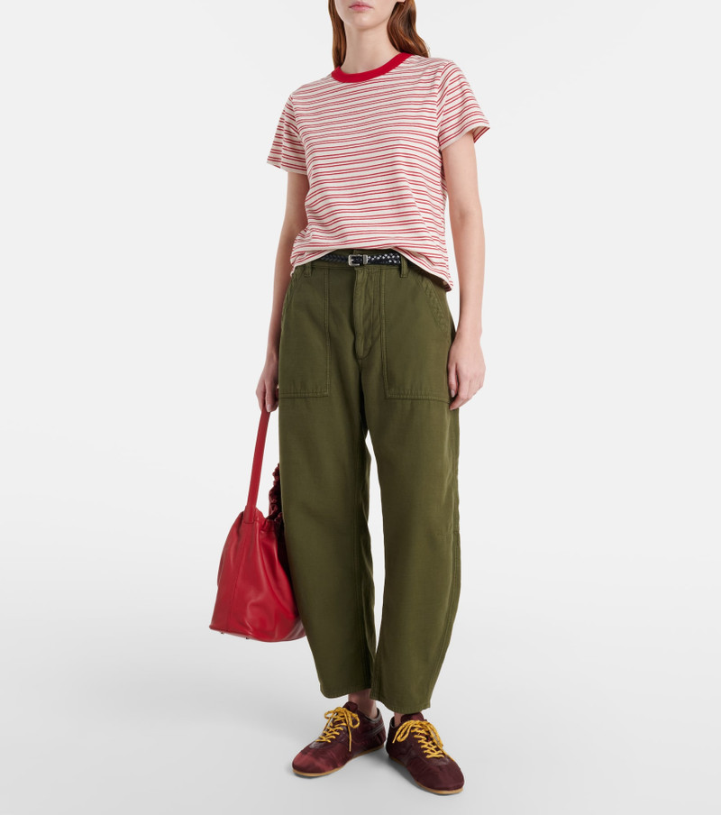 velvet Foster striped cotton jersey T-shirt outlook
