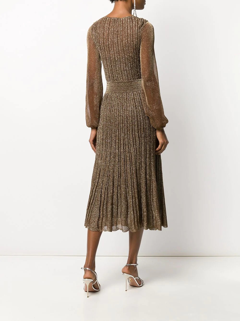 pleated wrap dress - 4