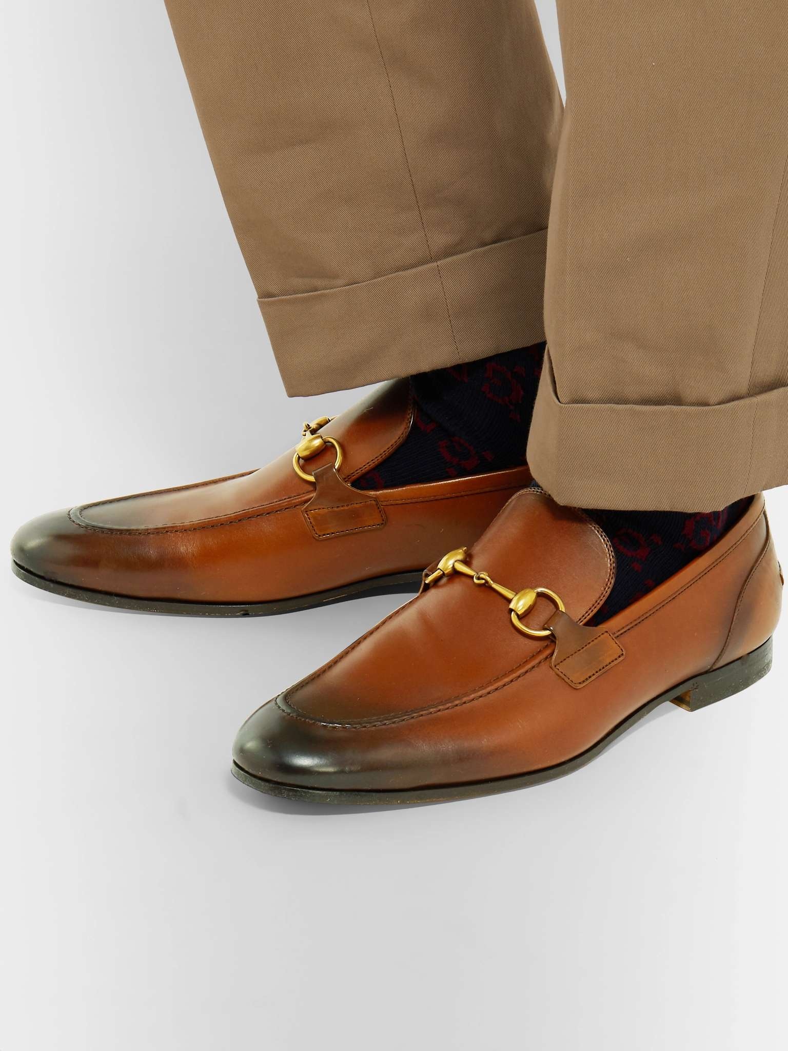 Jordaan Horsebit Burnished-Leather Loafers - 10