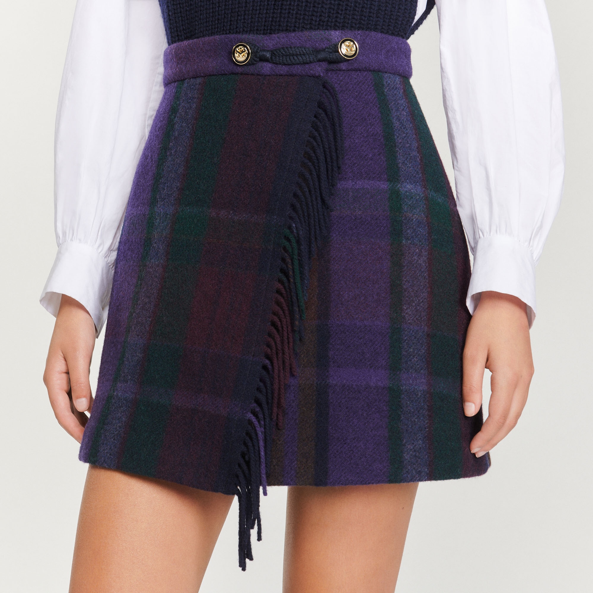 Short fringed skirt - 4