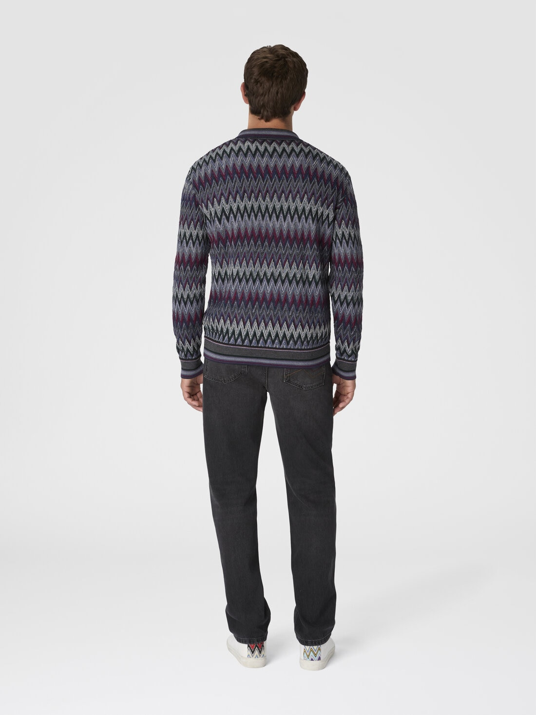 Zigzag Cardigan in Pure Wool - 3
