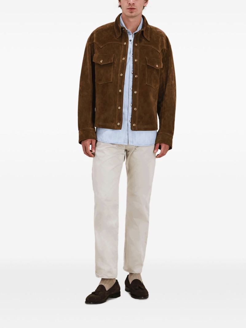 FORTELA chest-pocket suede jacket outlook