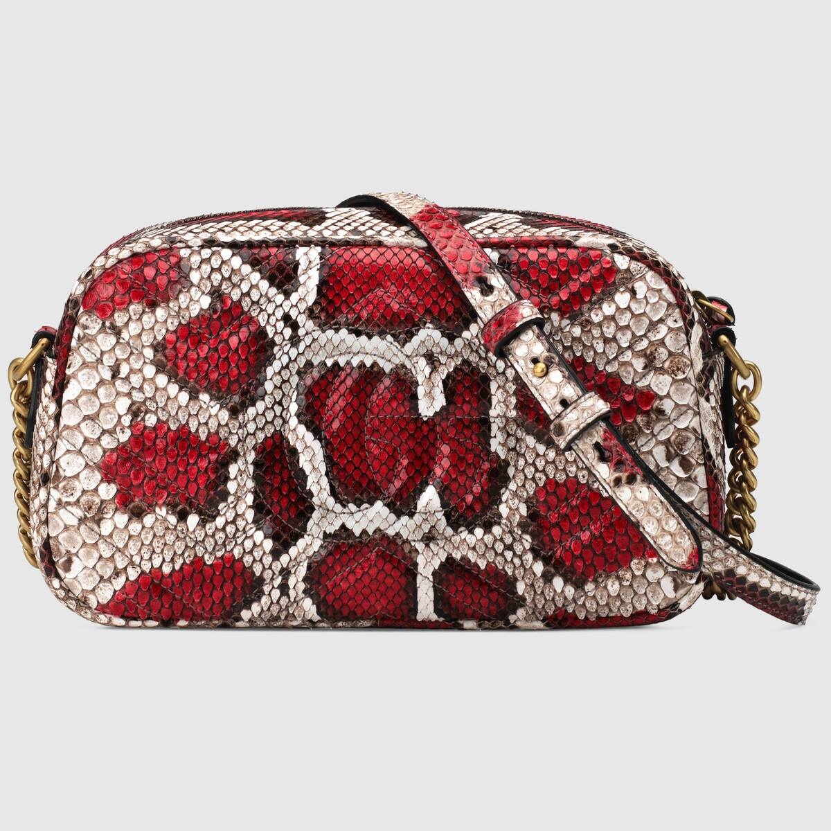 GG Marmont small python shoulder bag - 3