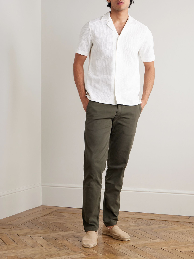 ORLEBAR BROWN Fallon Straight-Leg Organic Cotton-Blend Twill Trousers Green outlook