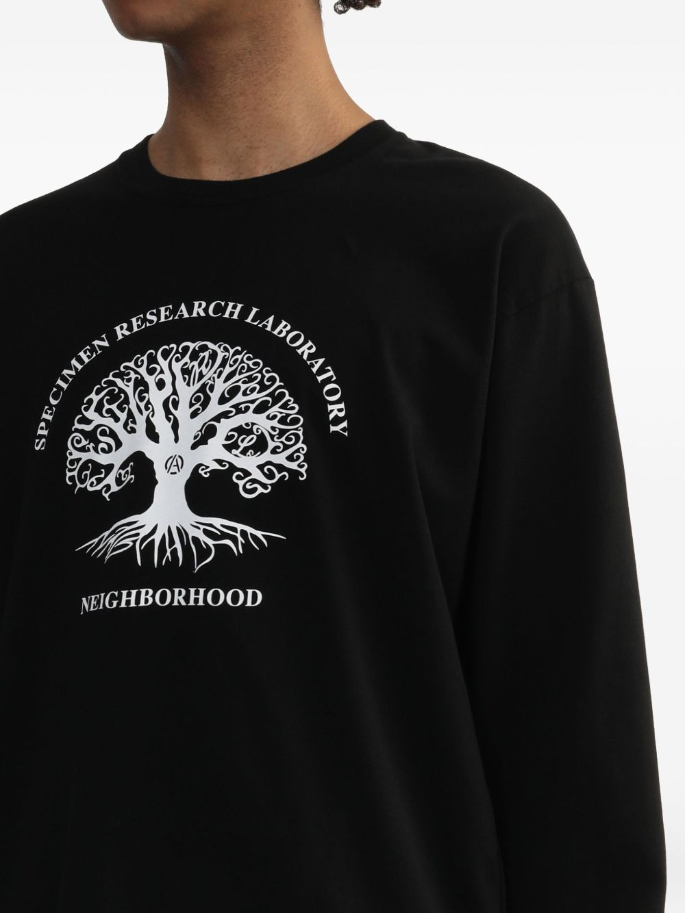 tree-print long-sleeve T-shirt - 5