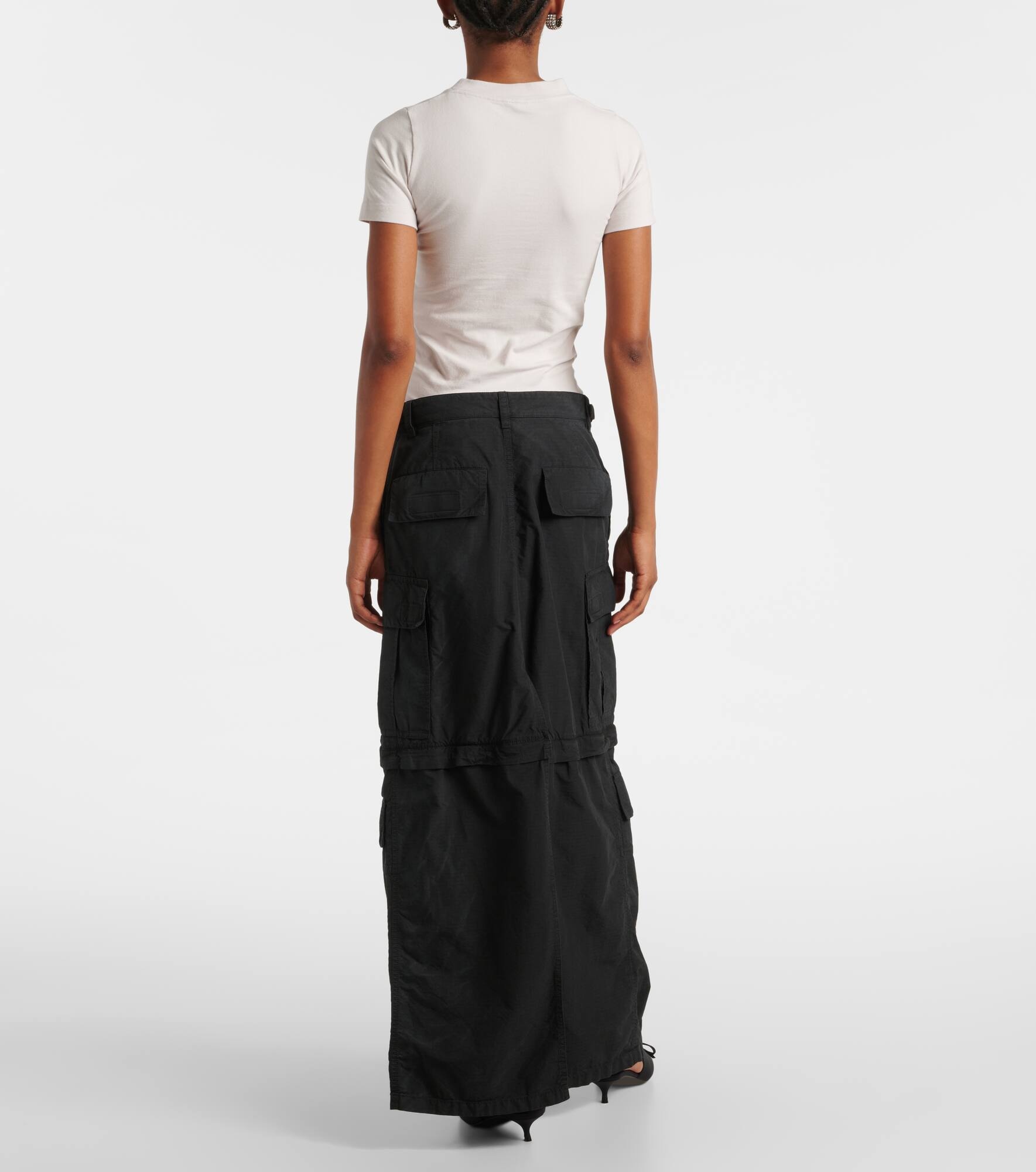 Cotton-blend ripstop cargo skirt - 3