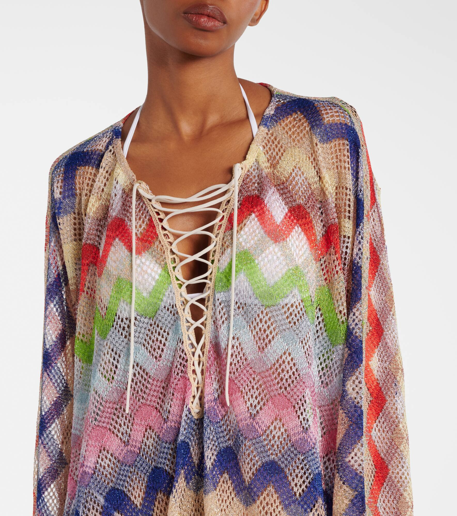 Zigzag lamé kaftan - 4