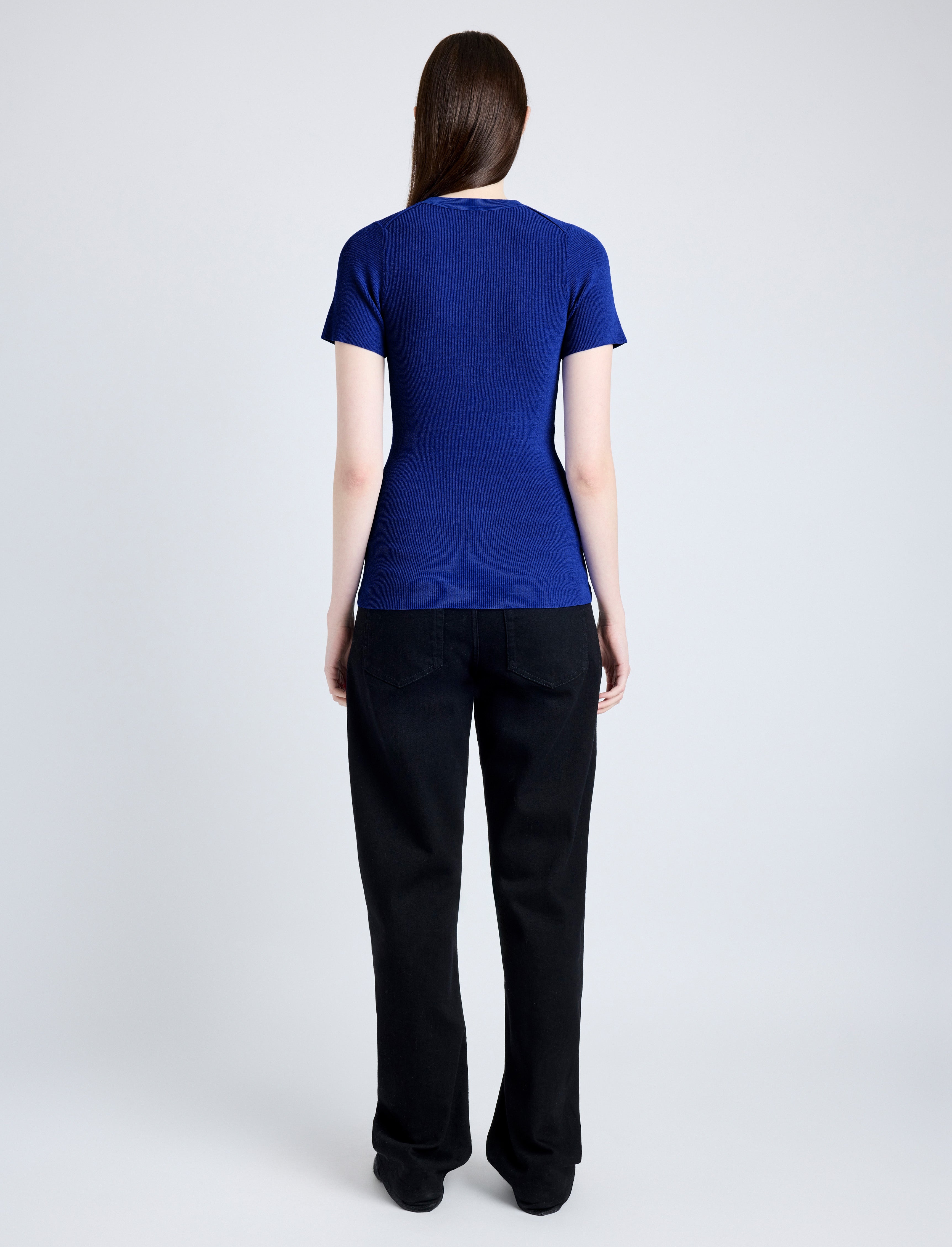 Sky Top in Matte Viscose Rib - 5
