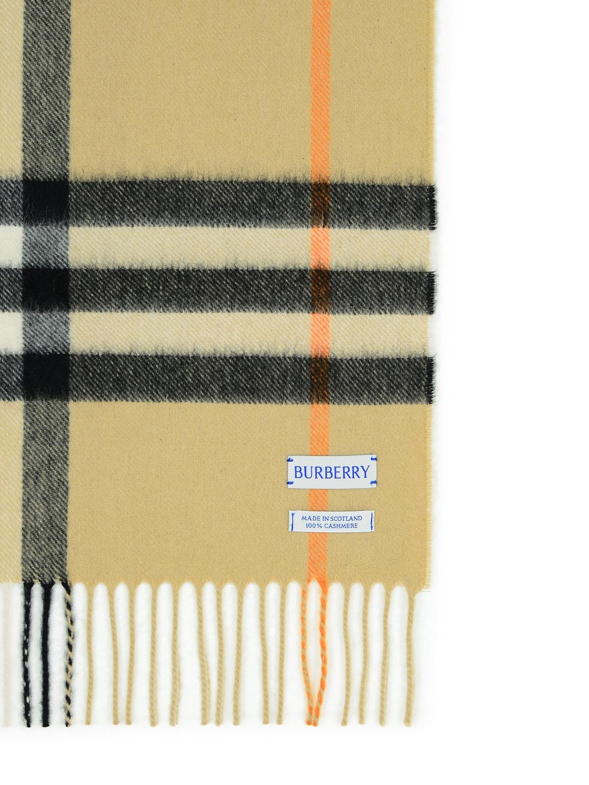 Burberry 'Mu Giant' Light Green Cashmere Scarf Man - 3