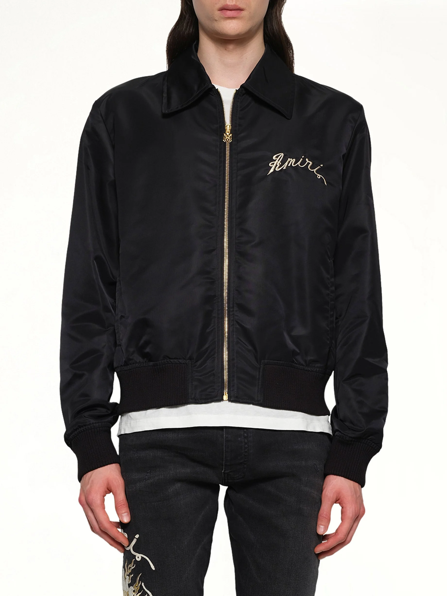 AMIRI Dragon Nylon Bomber in Black - 1