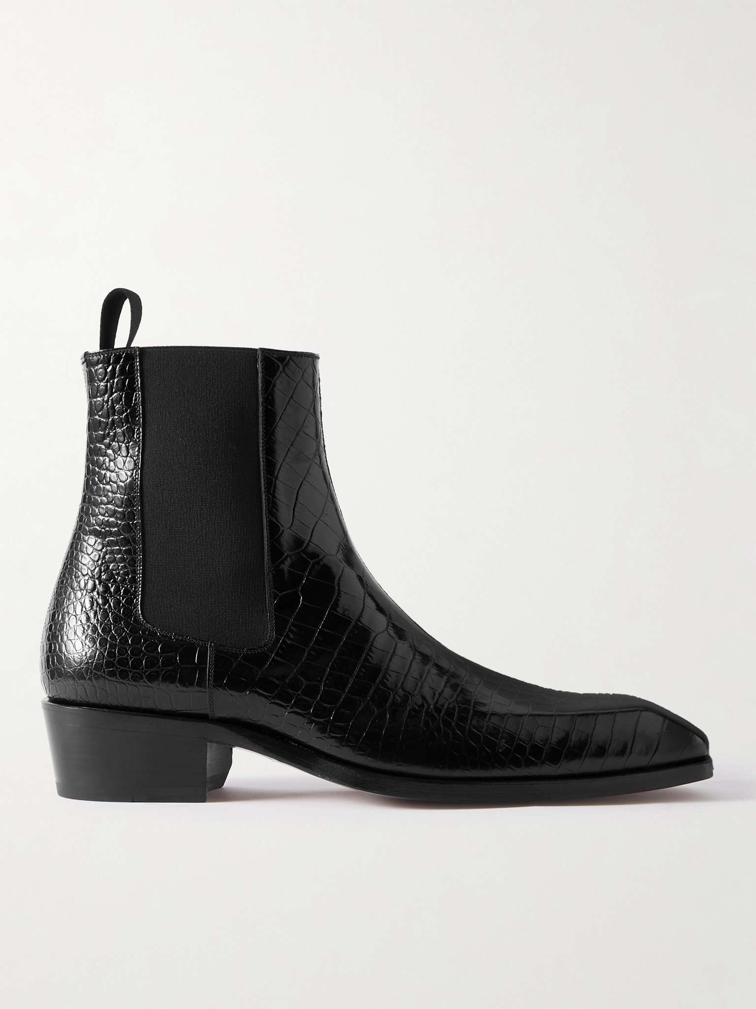 Bailey Croc-Effect Patent-Leather Chelsea Boots - 1
