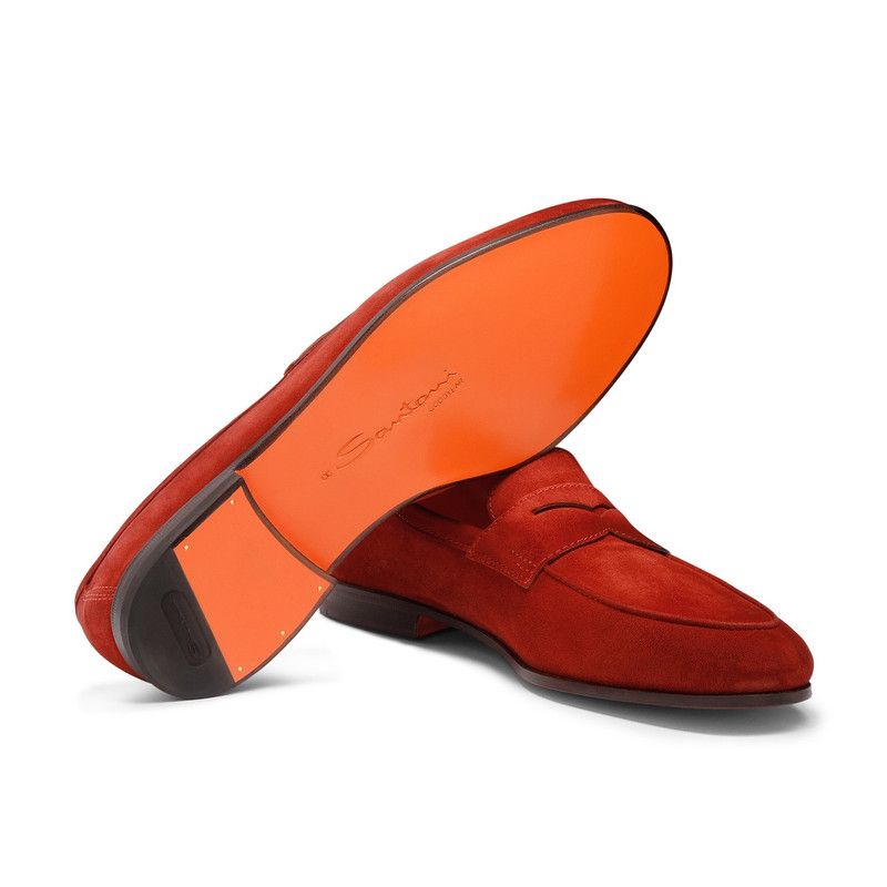 Men's red suede Carlo loafer 4
