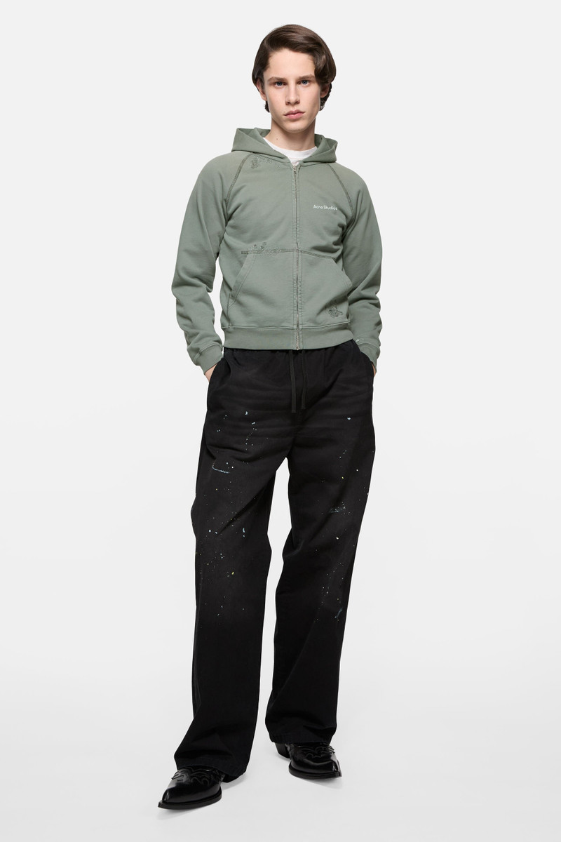 Acne Studios Mended fleece hoodie - Slate grey outlook