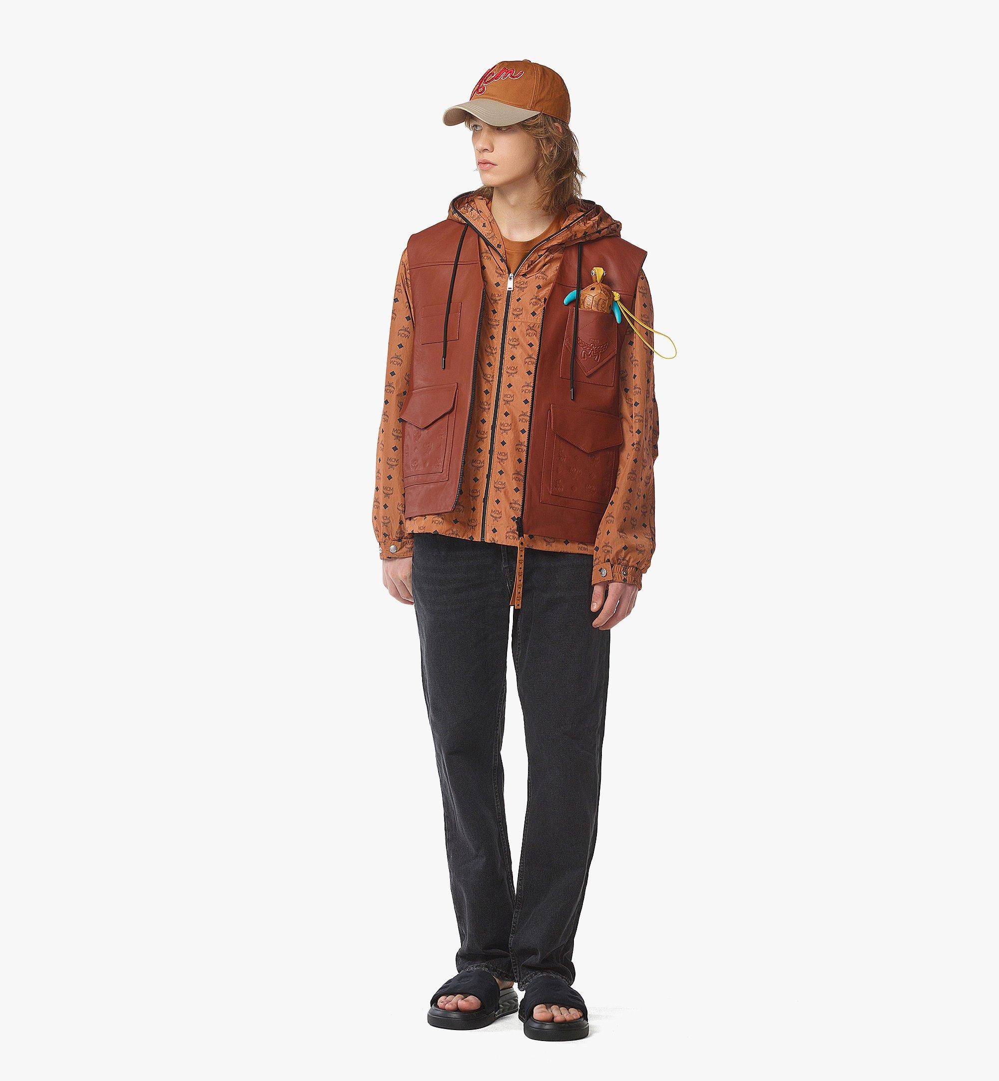Reversible Vest in Lamb Leather and Monogram Nylon - 7