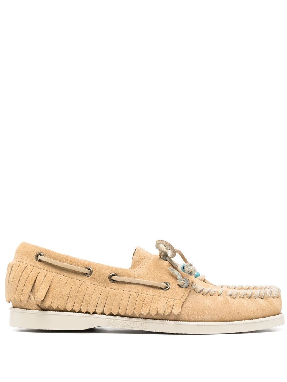 fringed beaded boat shoes - 1