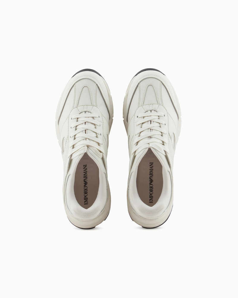 SOFT-MATERIAL SNEAKERS WITH WAVE MOTIF 3