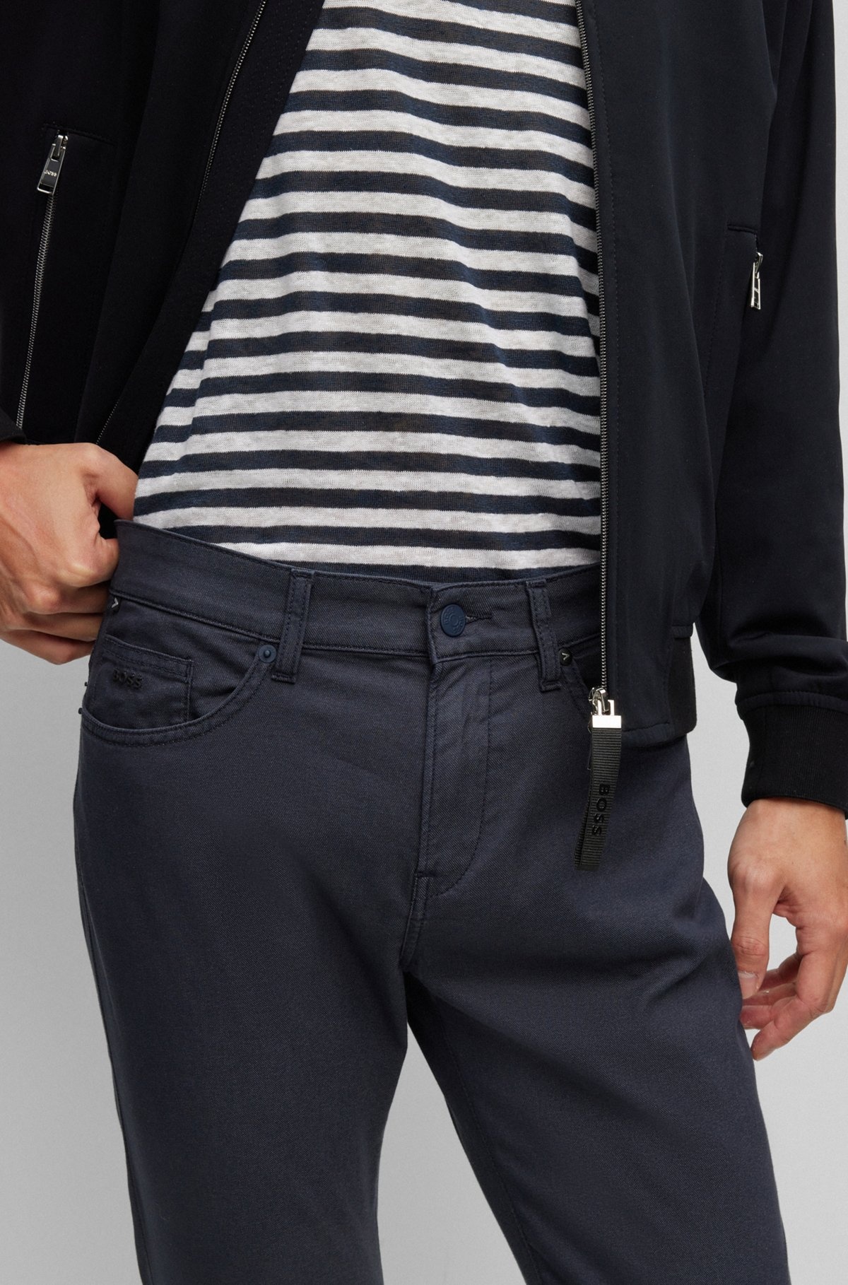 SLIM-FIT REGULAR-RISE JEANS IN PERFORMANCE DENIM - 5