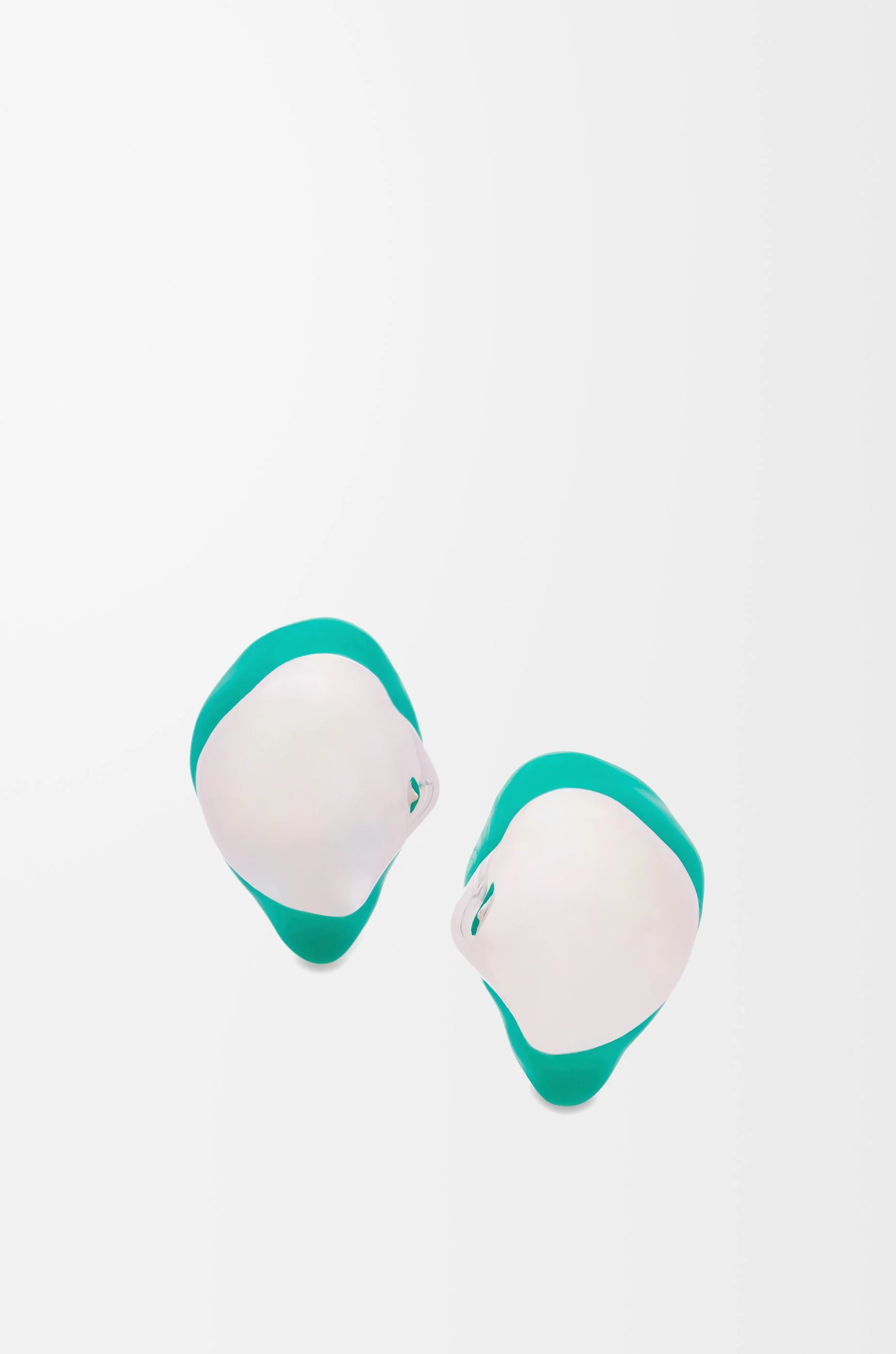 Foam Drip earrings in sterling silver and enamel - 1