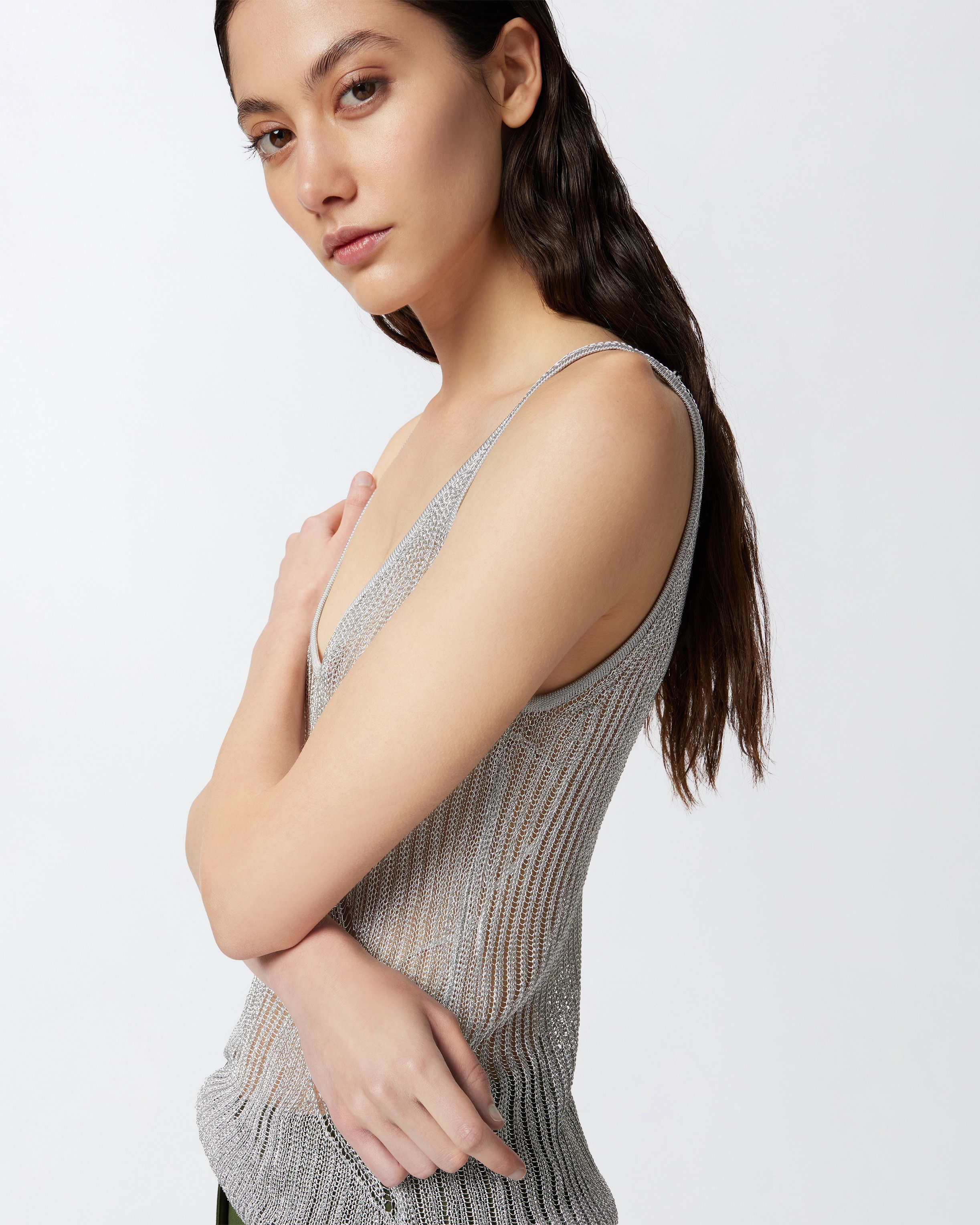TRANSPARENT KNITTED TANK TOP - 5