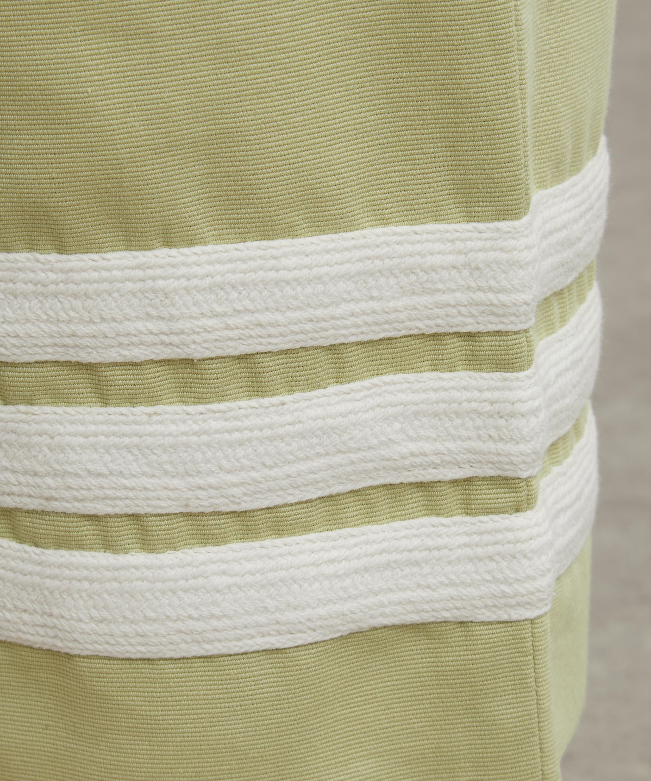 Green-Cream Tri-Stripe Trousers - 5