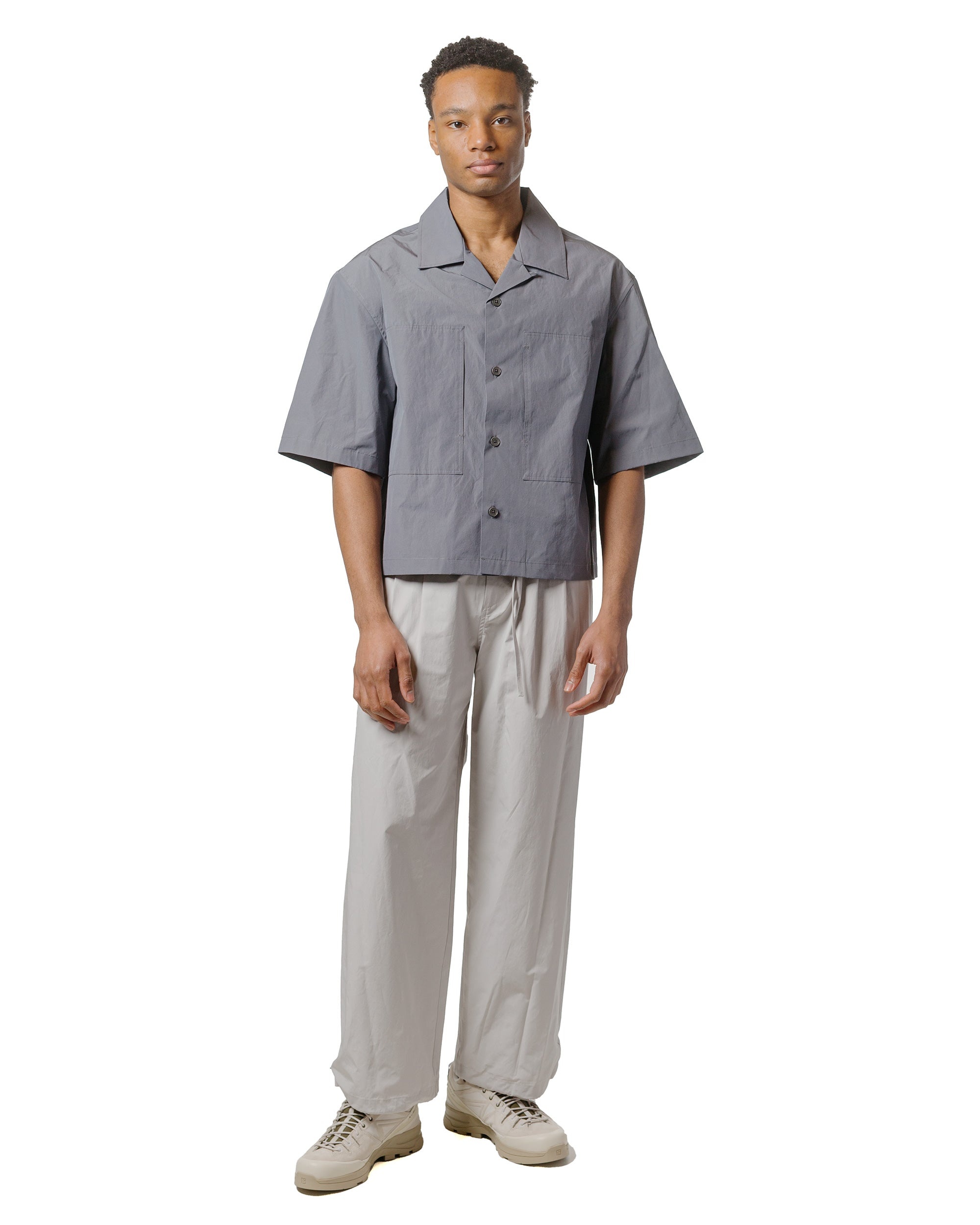 Pocket Half Shirt Grey - 4