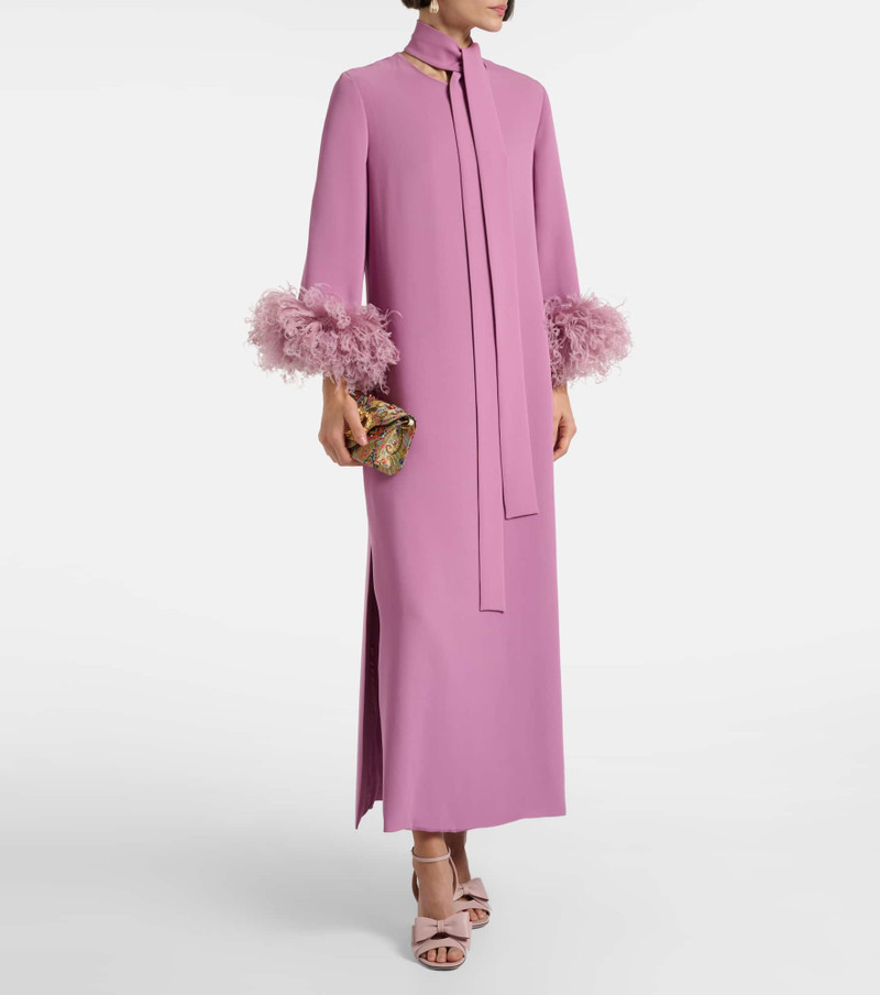 Valentino Cady Couture feather-trimmed maxi dress outlook