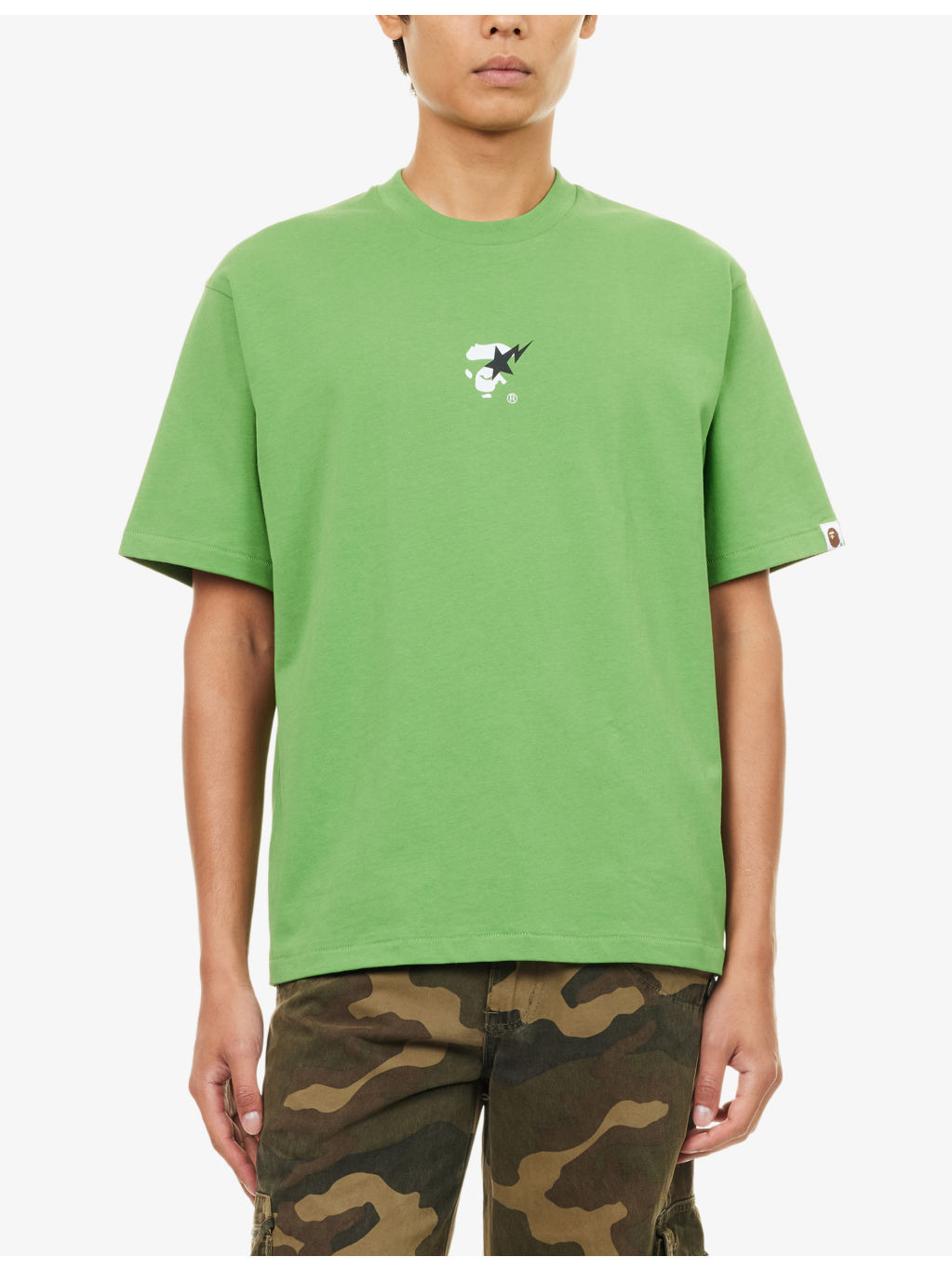 Sta Ape Brand-Print Cotton-Jersey T-Shirt - 3