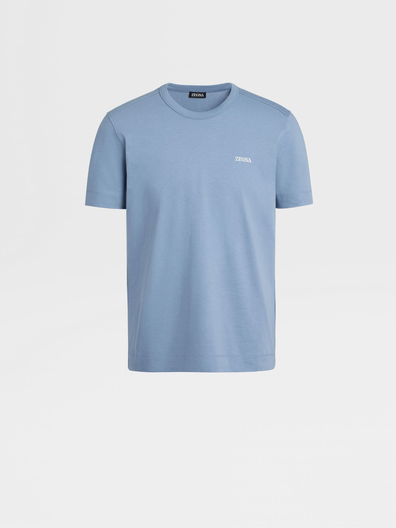 AVIO BLUE COTTON T-SHIRT 1