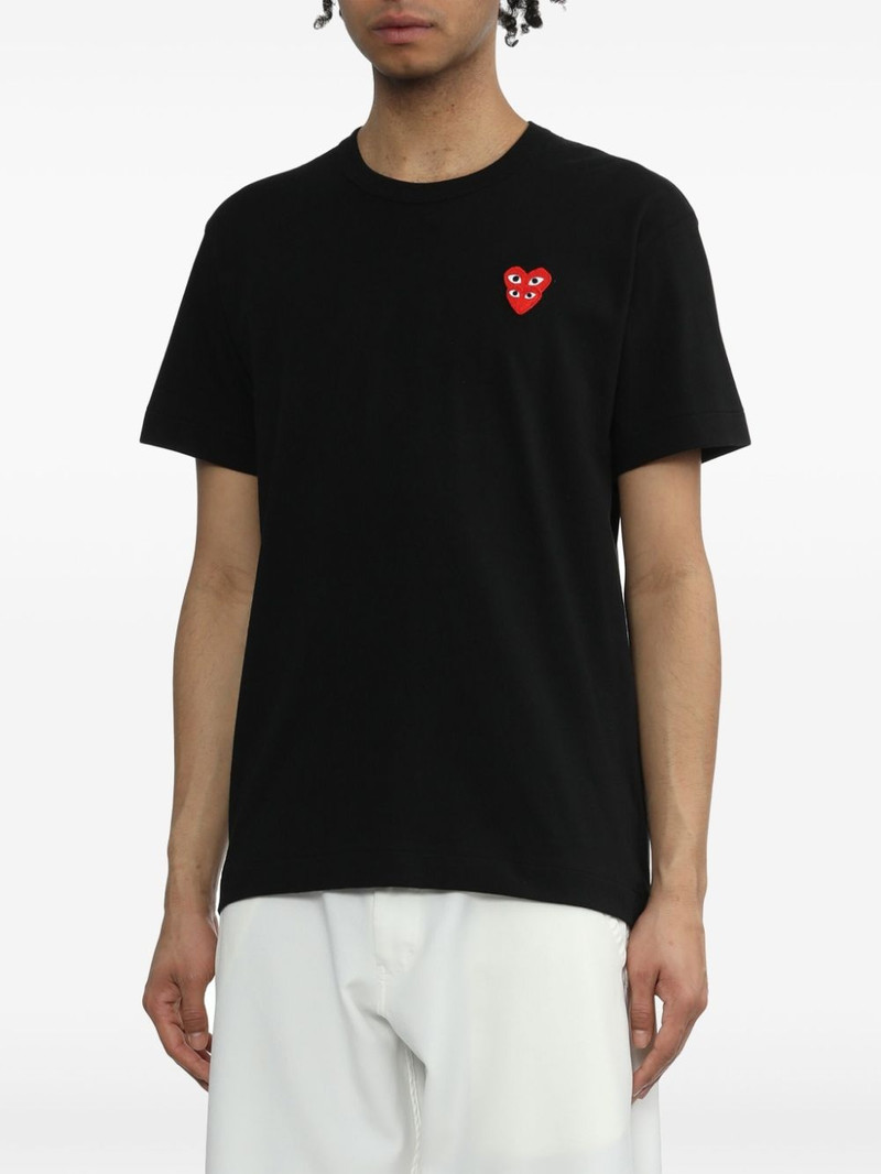 Comme des Garçons PLAY logo-appliqué cotton T-shirt outlook