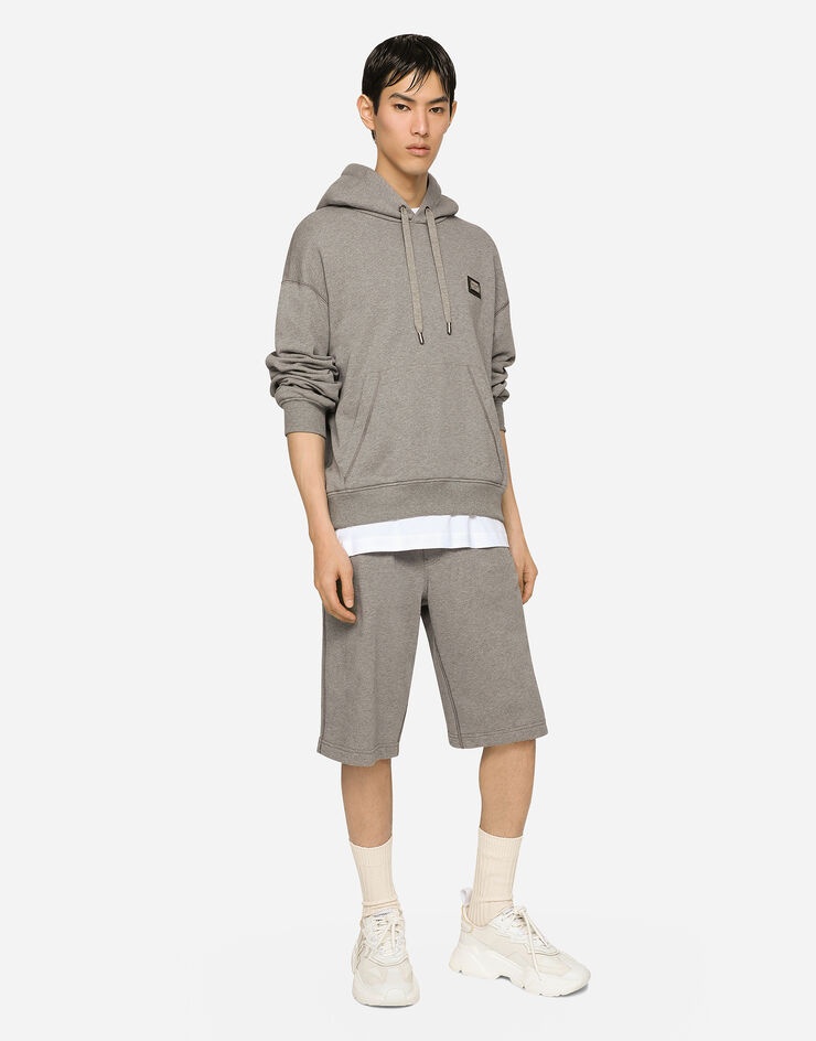 Jersey jogging shorts with logo tag - 5
