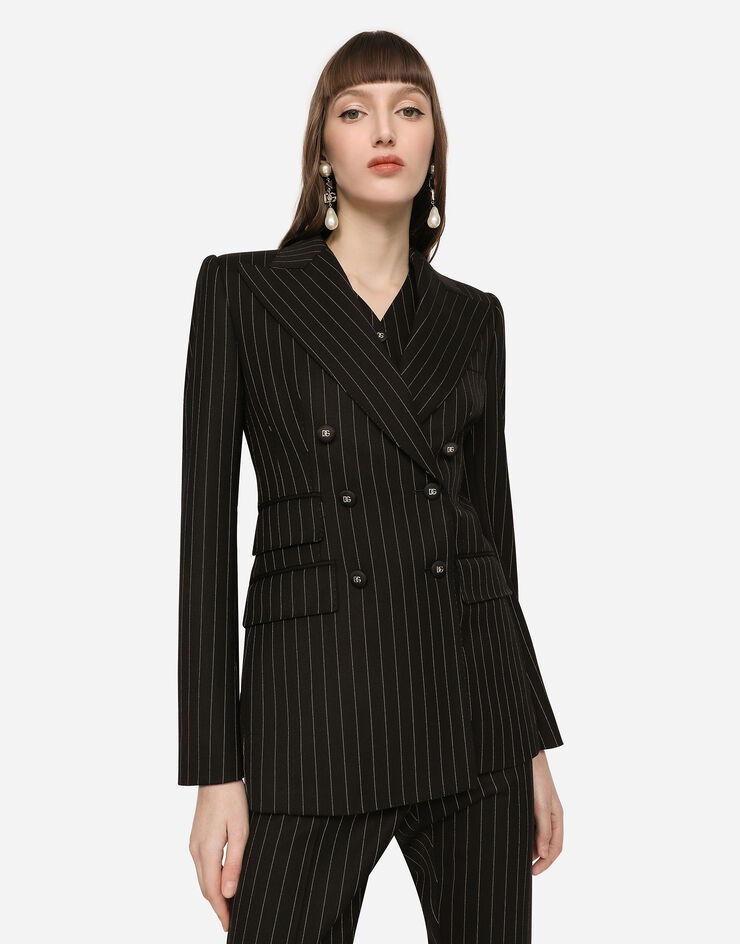 Pinstripe twill Turlington blazer - 2
