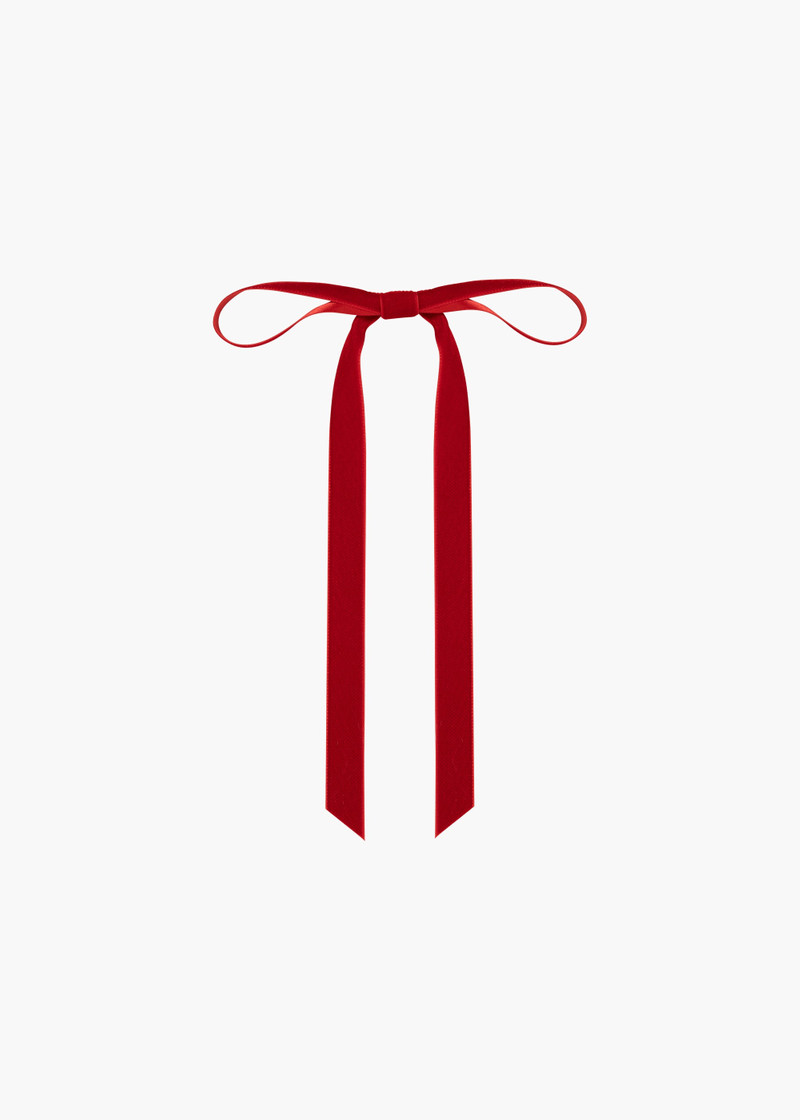 Aida Velvet Bow Barrette - 1