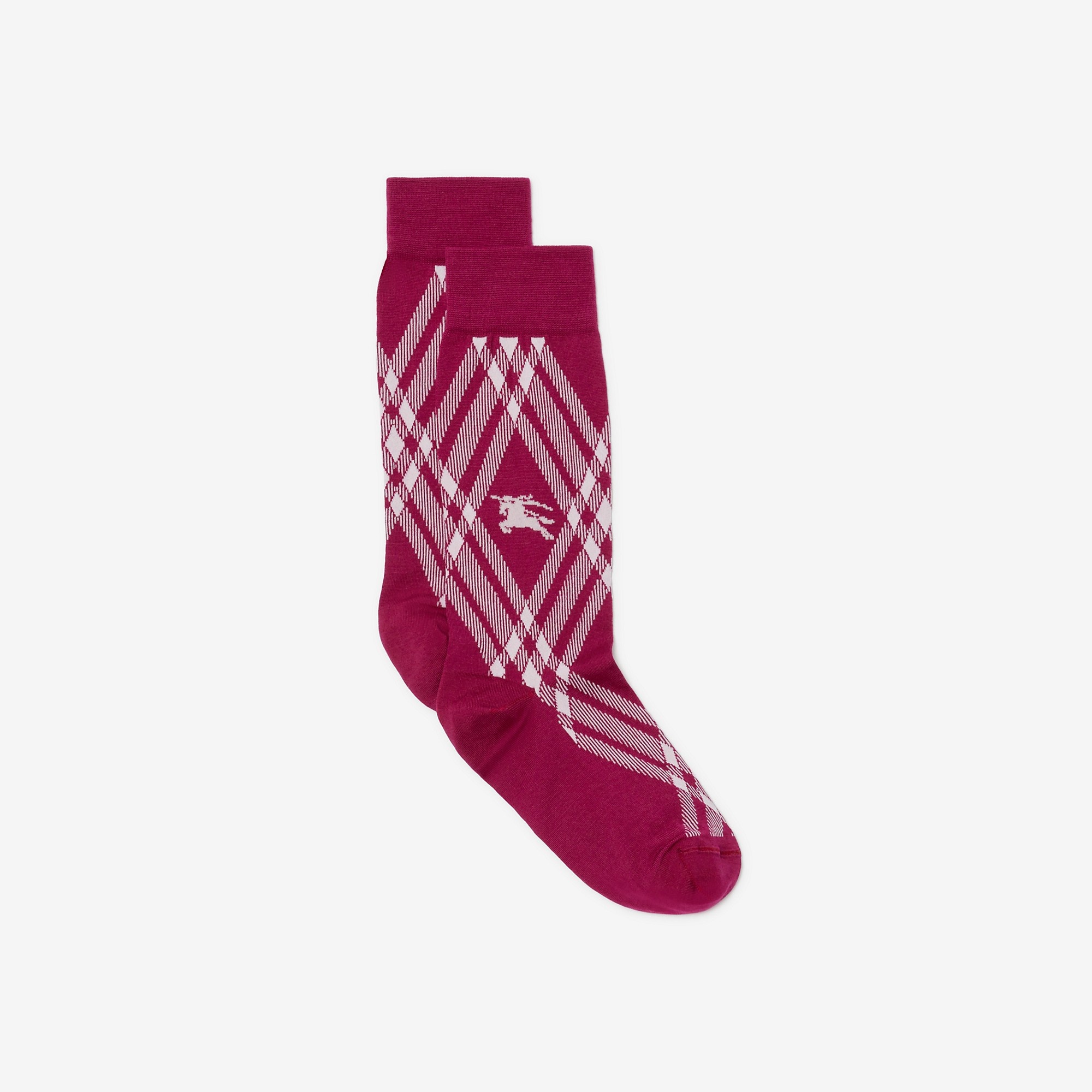 Check Cotton Blend Socks - 2