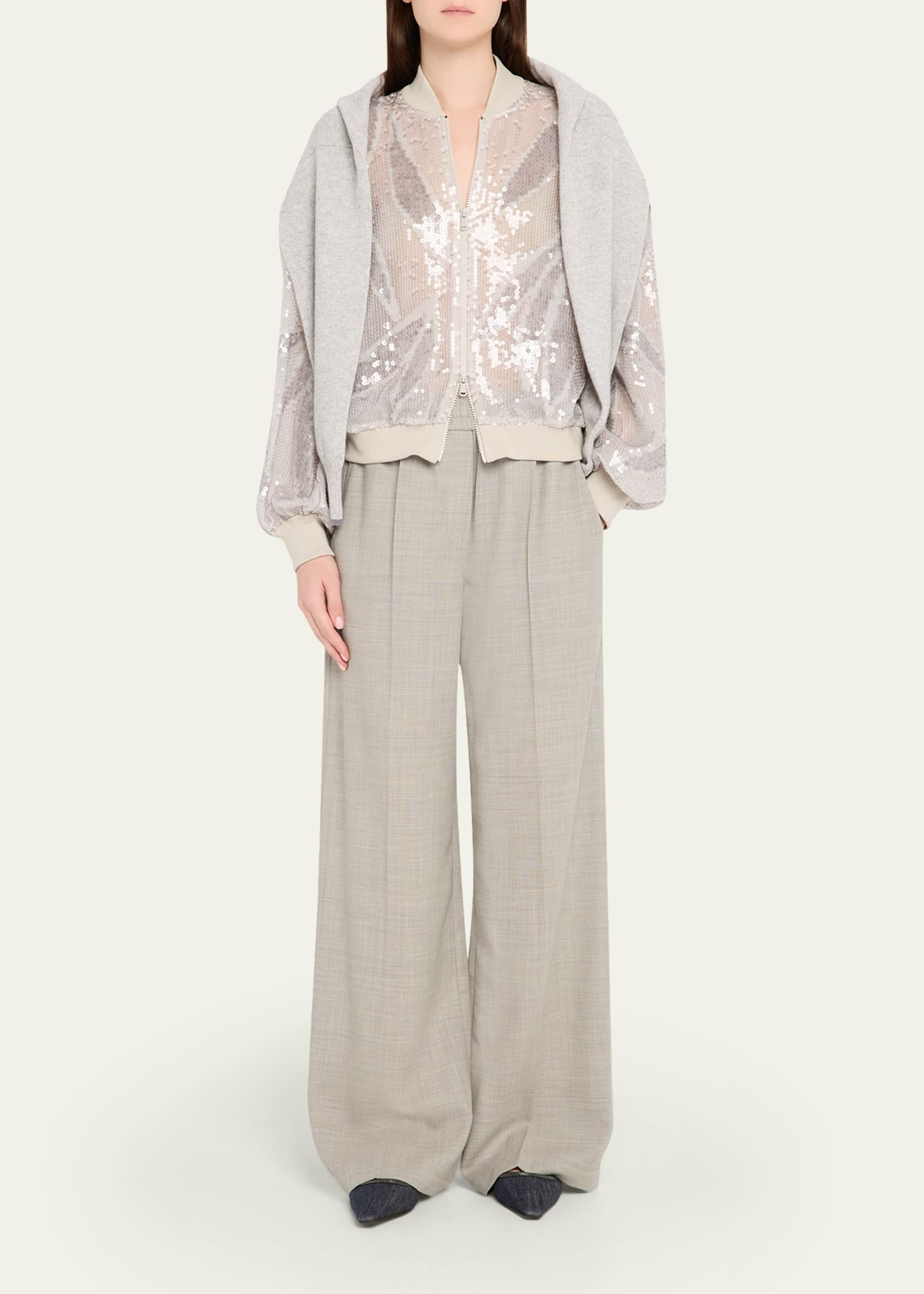 Fluid Wool Crepe Pants - 2