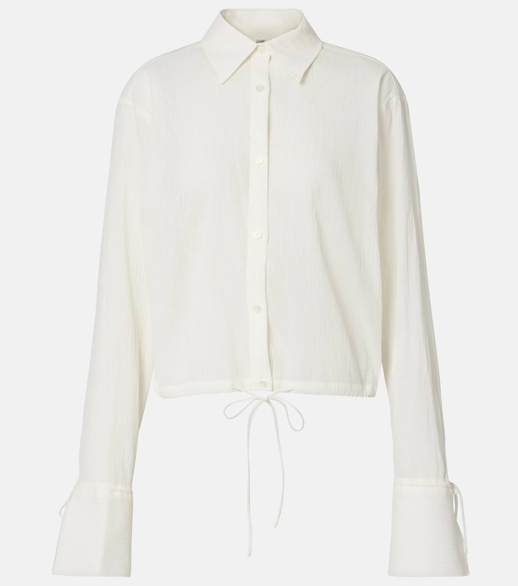 Cropped cotton shirt - 1