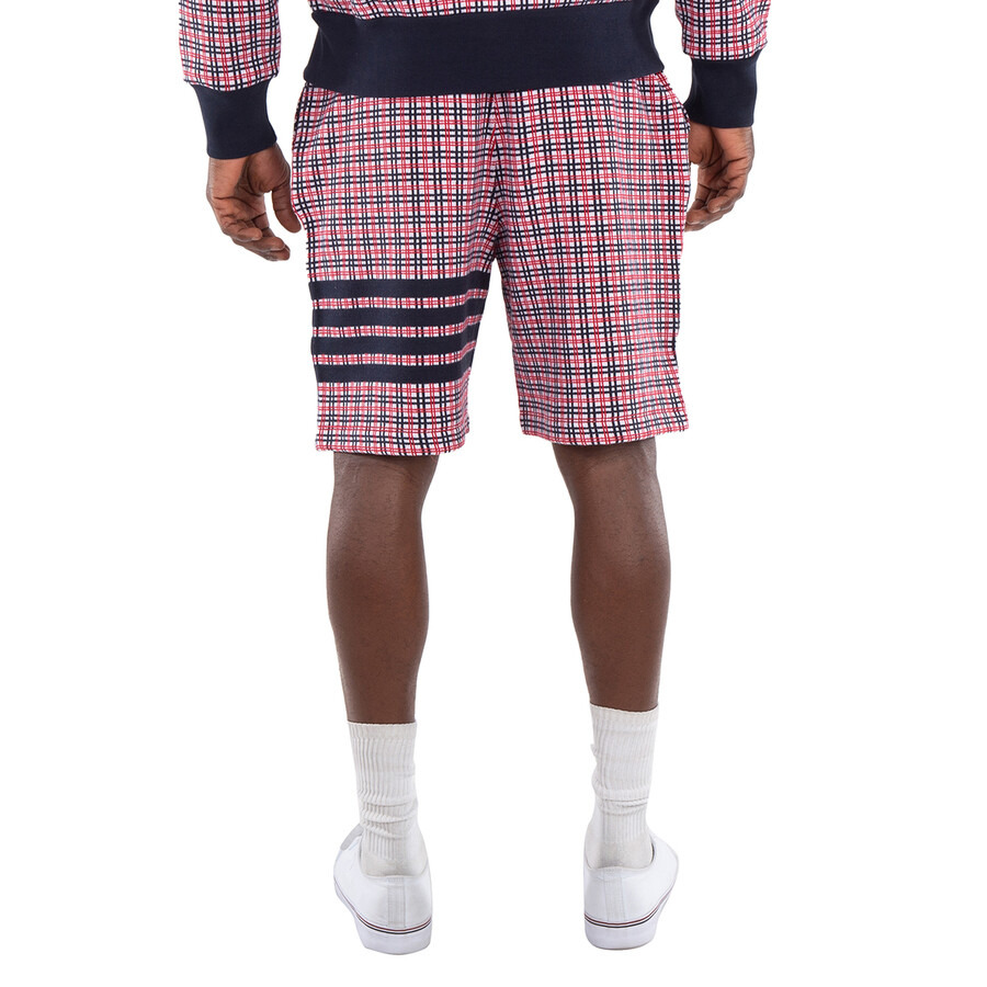 Thom Browne Cotton Check Jacquard 4-Bar Sweatshorts - 5