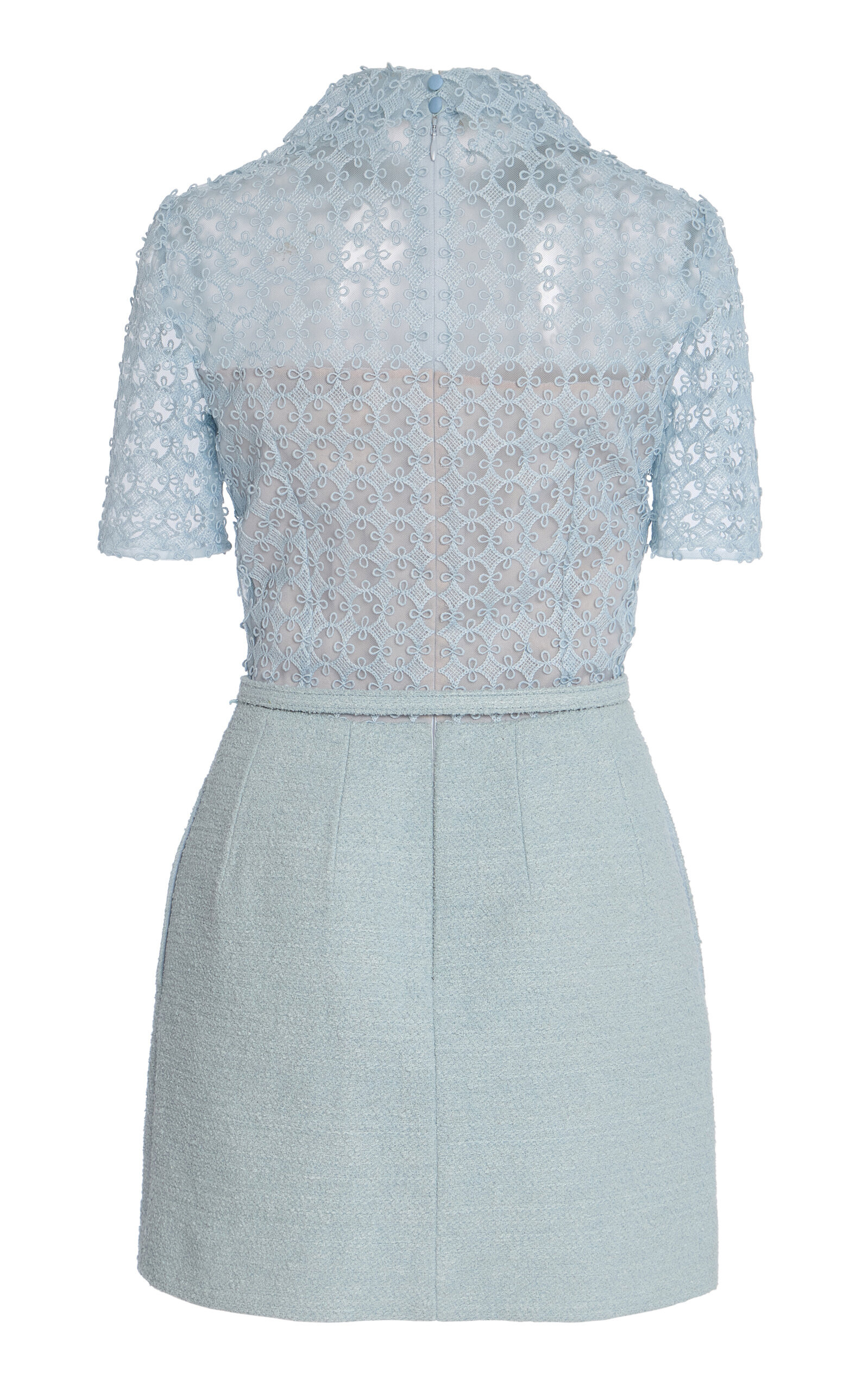 Guipure Tweed Mini Dress light blue - 5