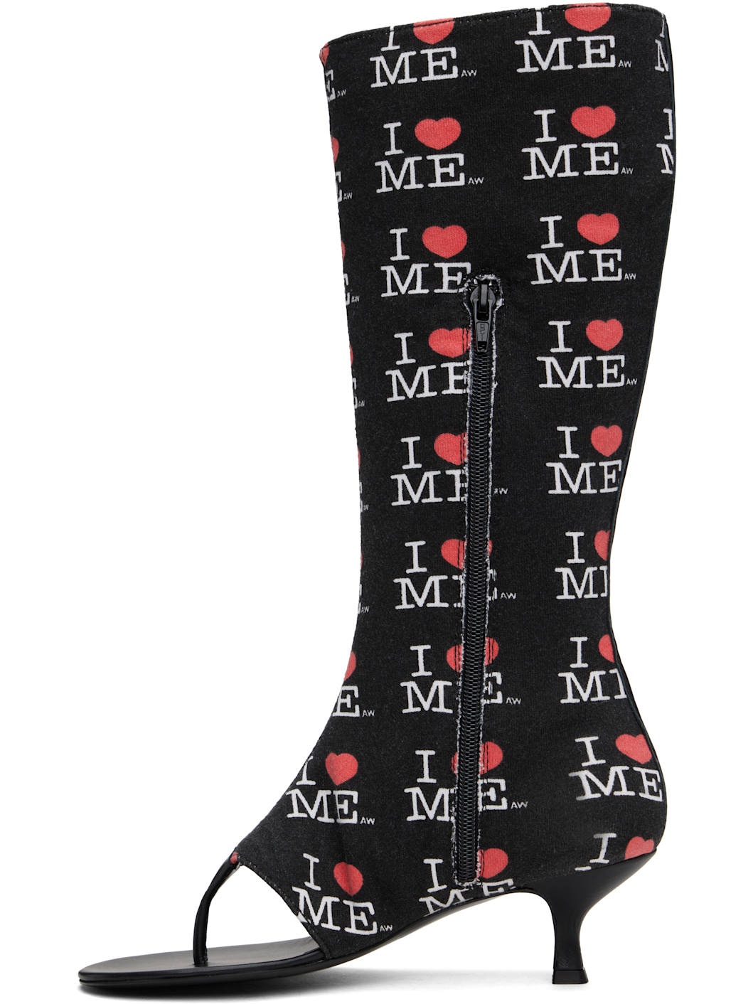 Black 'I Heart Me' Heels - 3