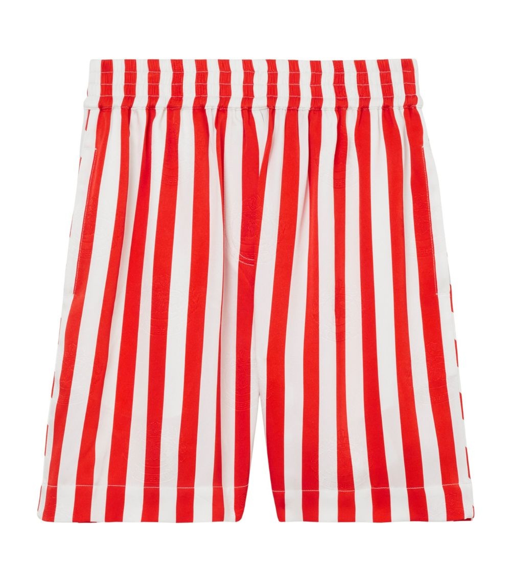 Burberry Silk Striped EKD Shorts, harrods