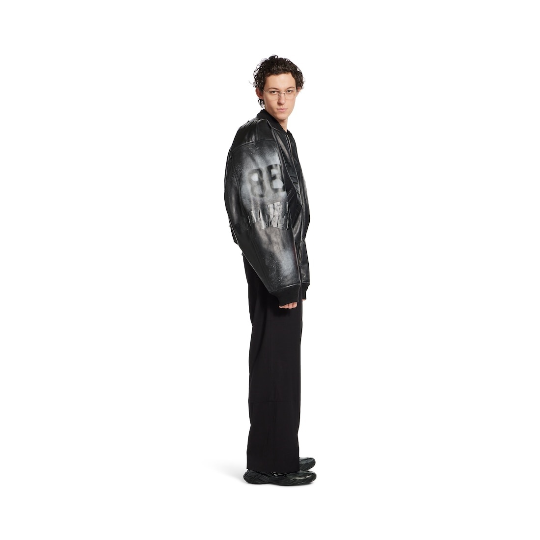 Men's Bomber Jacket in Black - 3