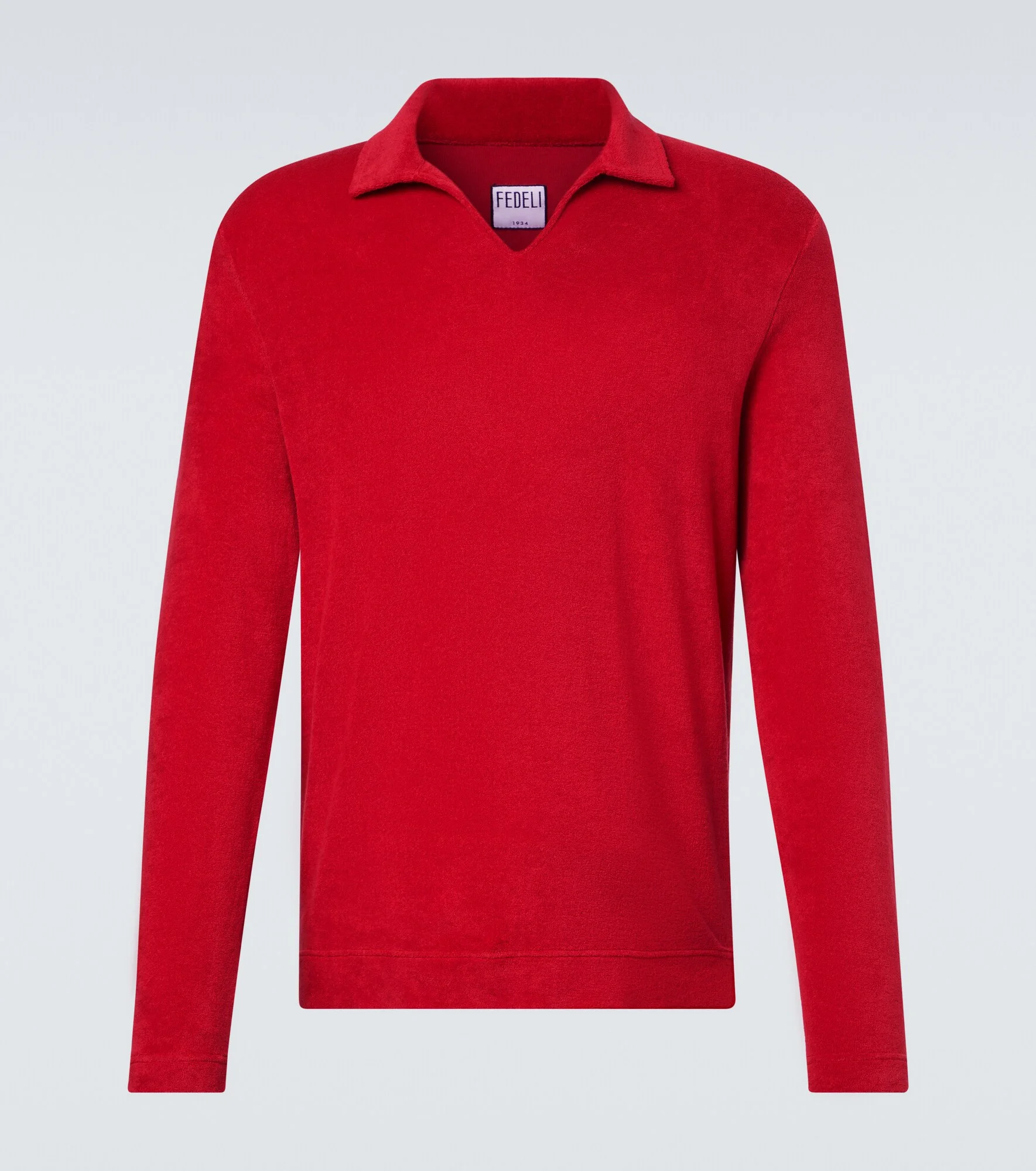 Peter cotton terry polo sweater - 1