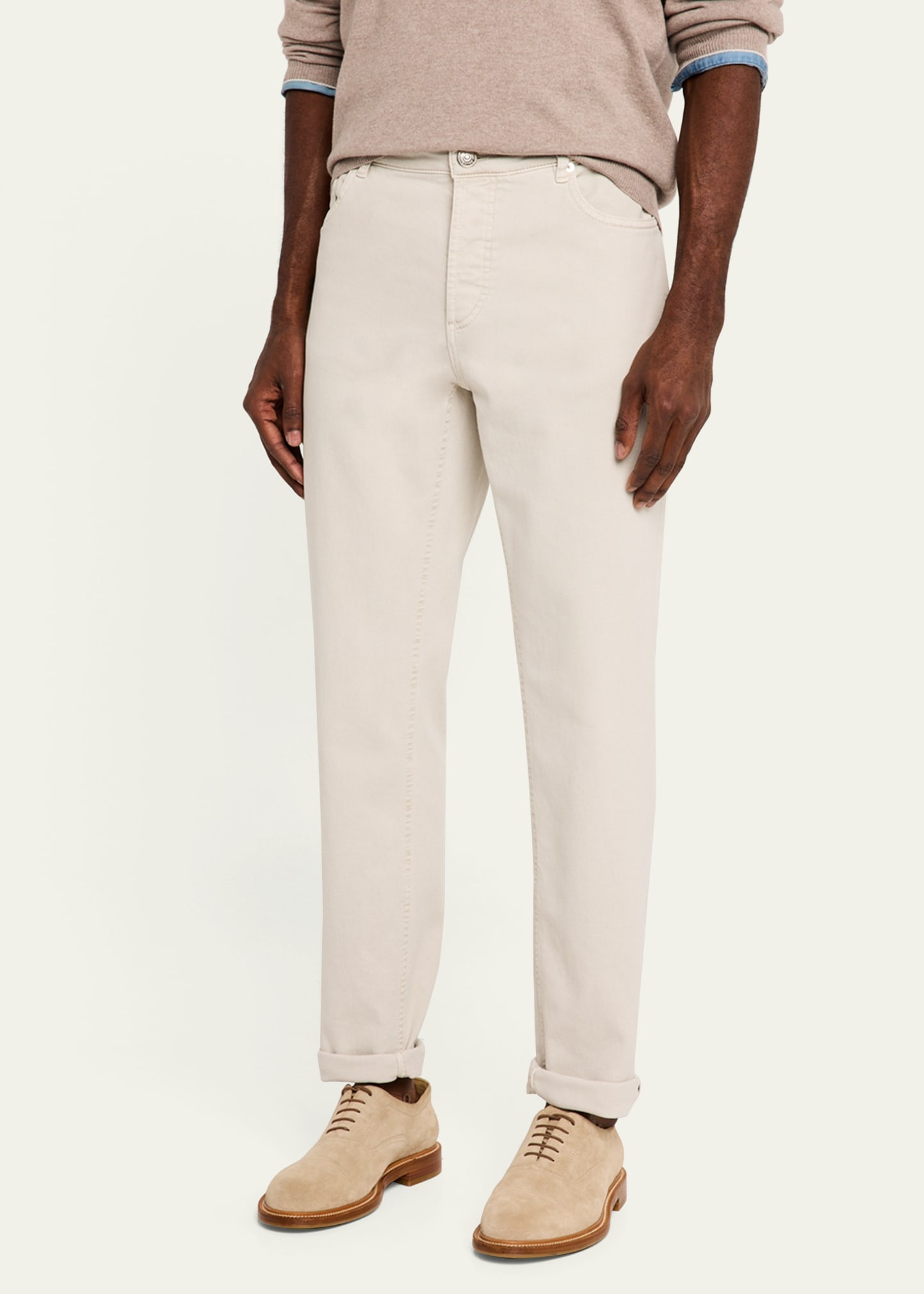 Men's Dyed Denim Five-Pocket Pants - 4