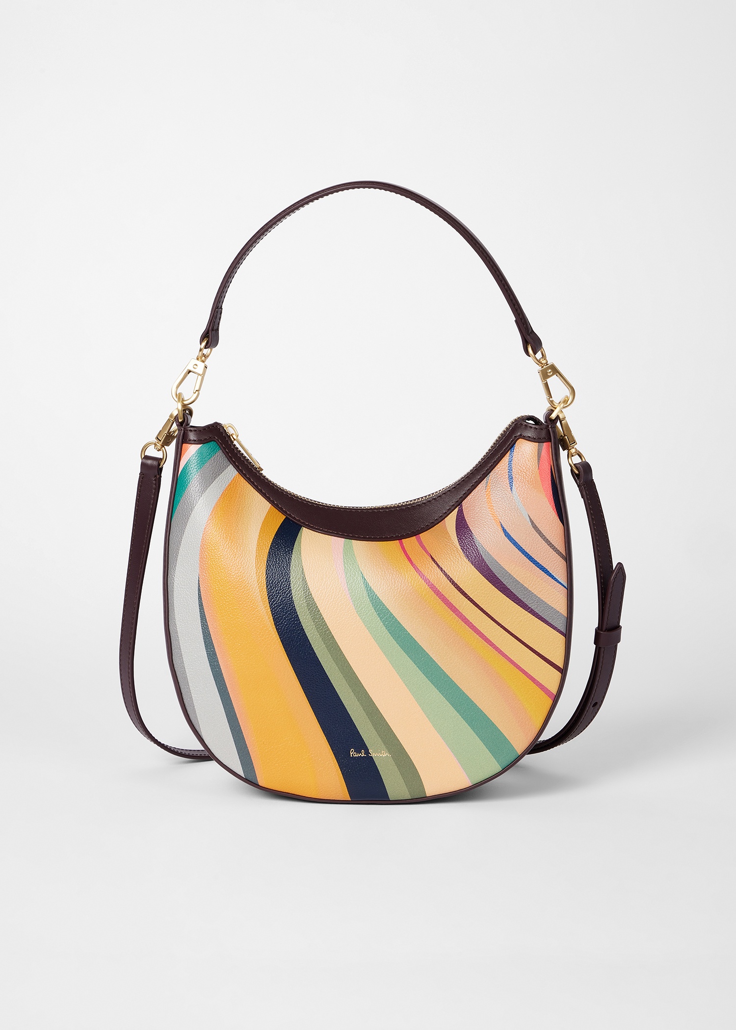 Women's 'Dusky Swirl' Leather Mini Hobo Bag - 7