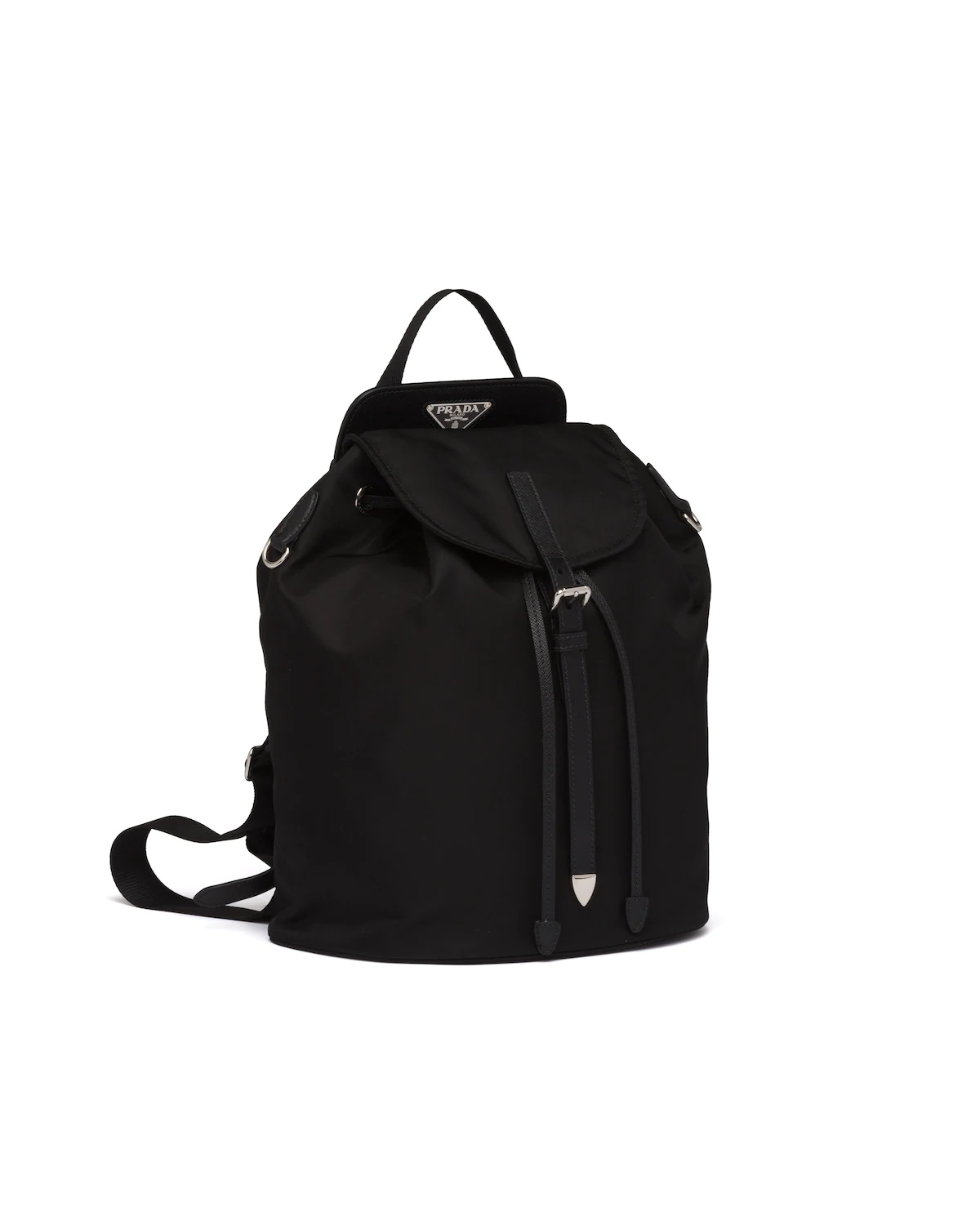 Nylon and Saffiano leather backpack - 3