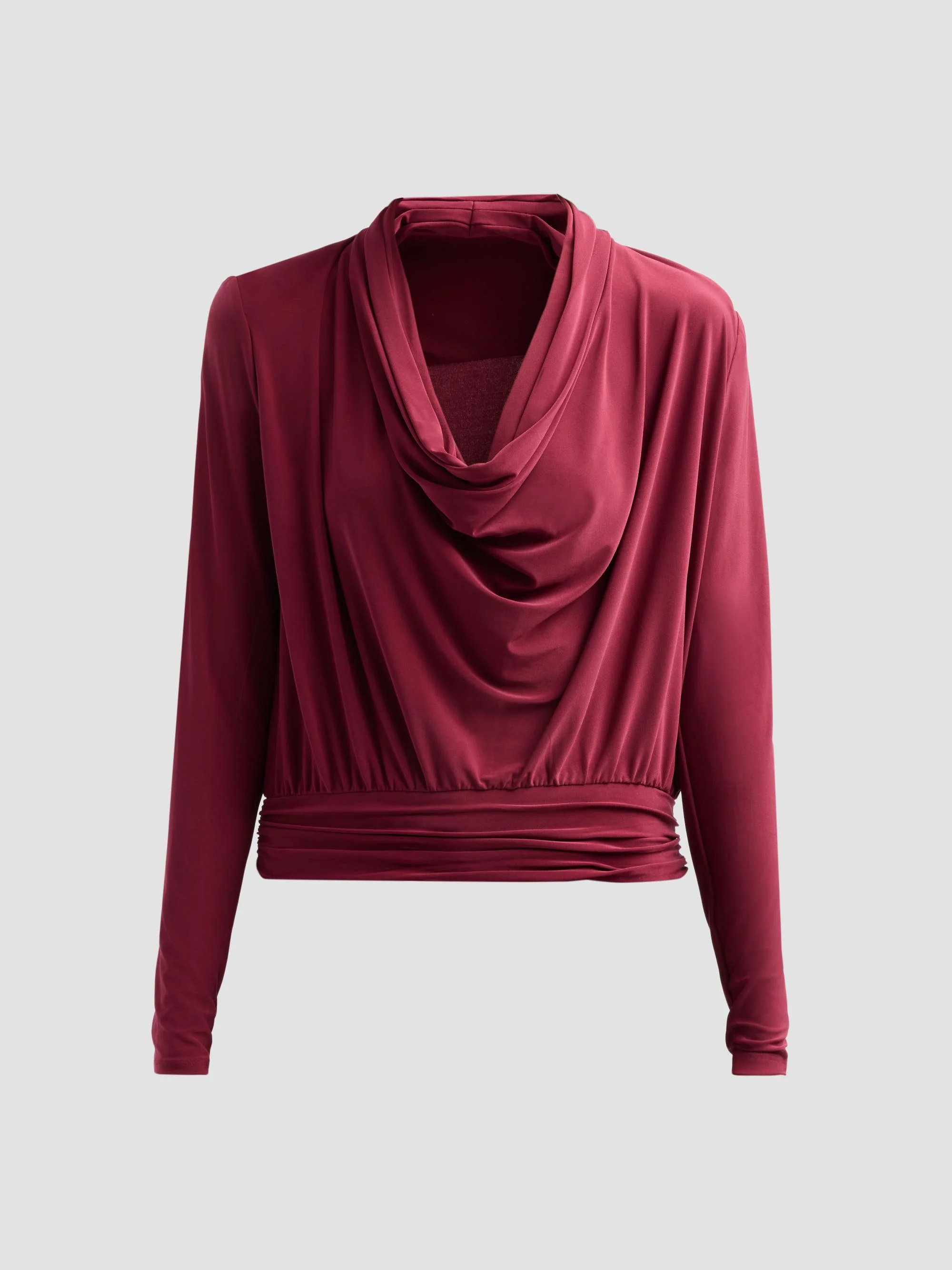 Women's Eden Jersey Long-Sleeve Blouse - Cranberry - 1