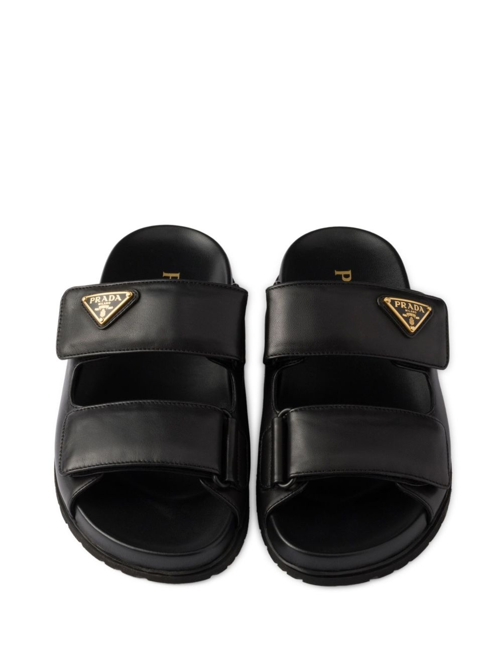 touch-strap leather sandals - 4