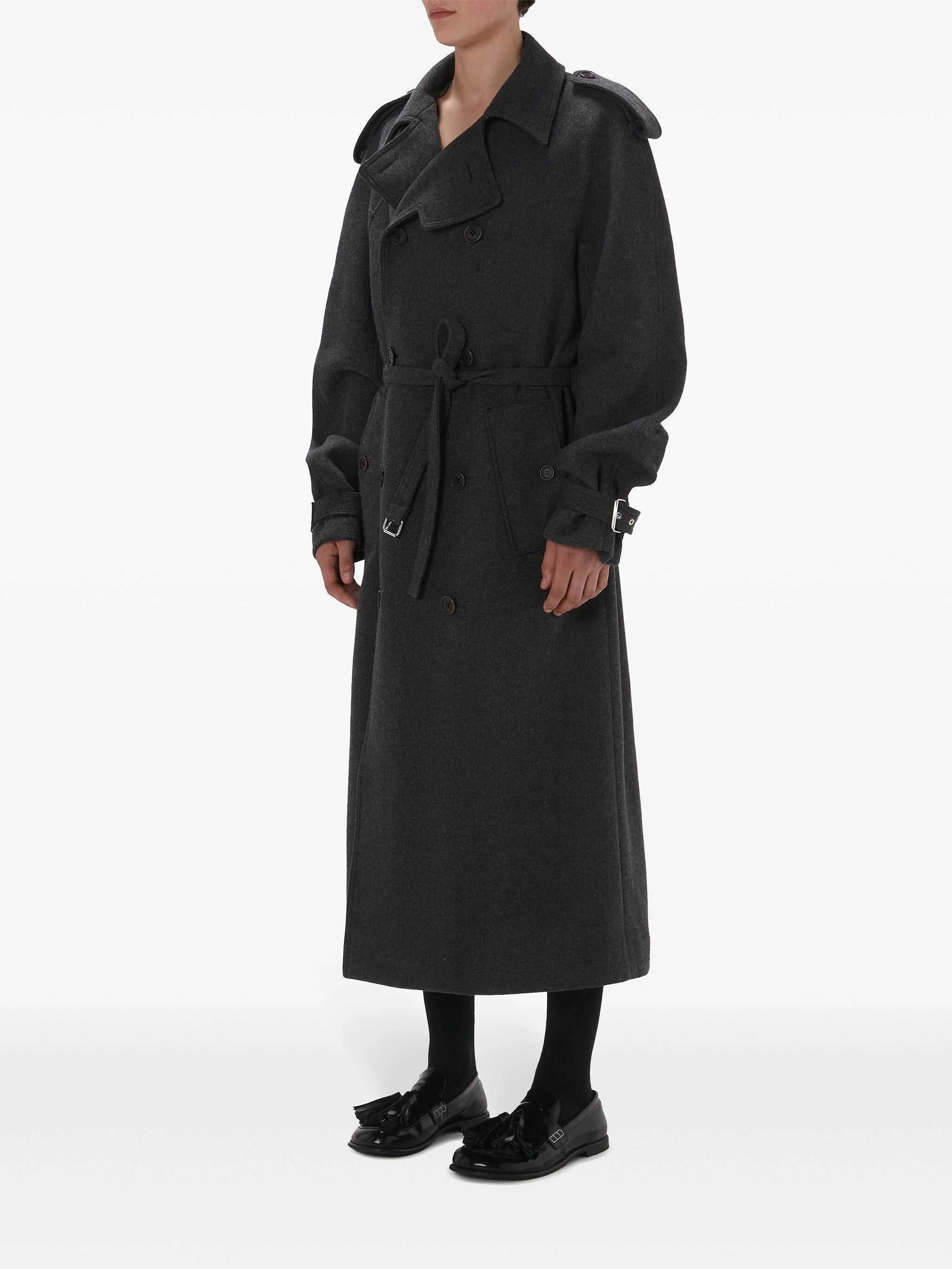 Double-Breasted Wool-Blend Coat - 3